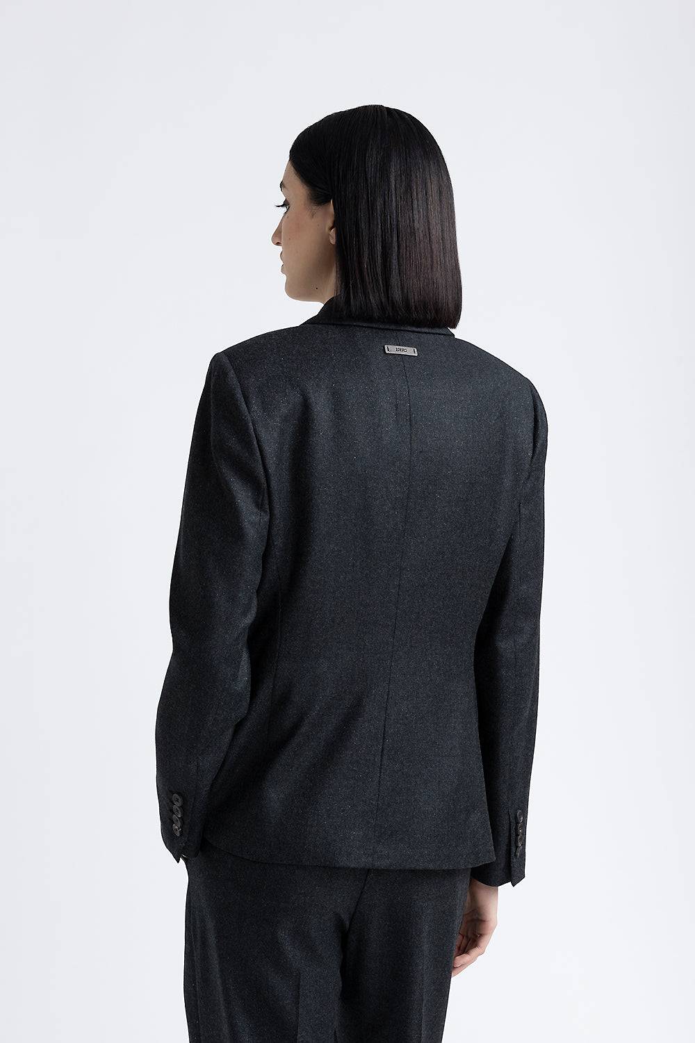 Peserico Blazer doppiopetto in flanella di lana lurex Prezzo Ridotto