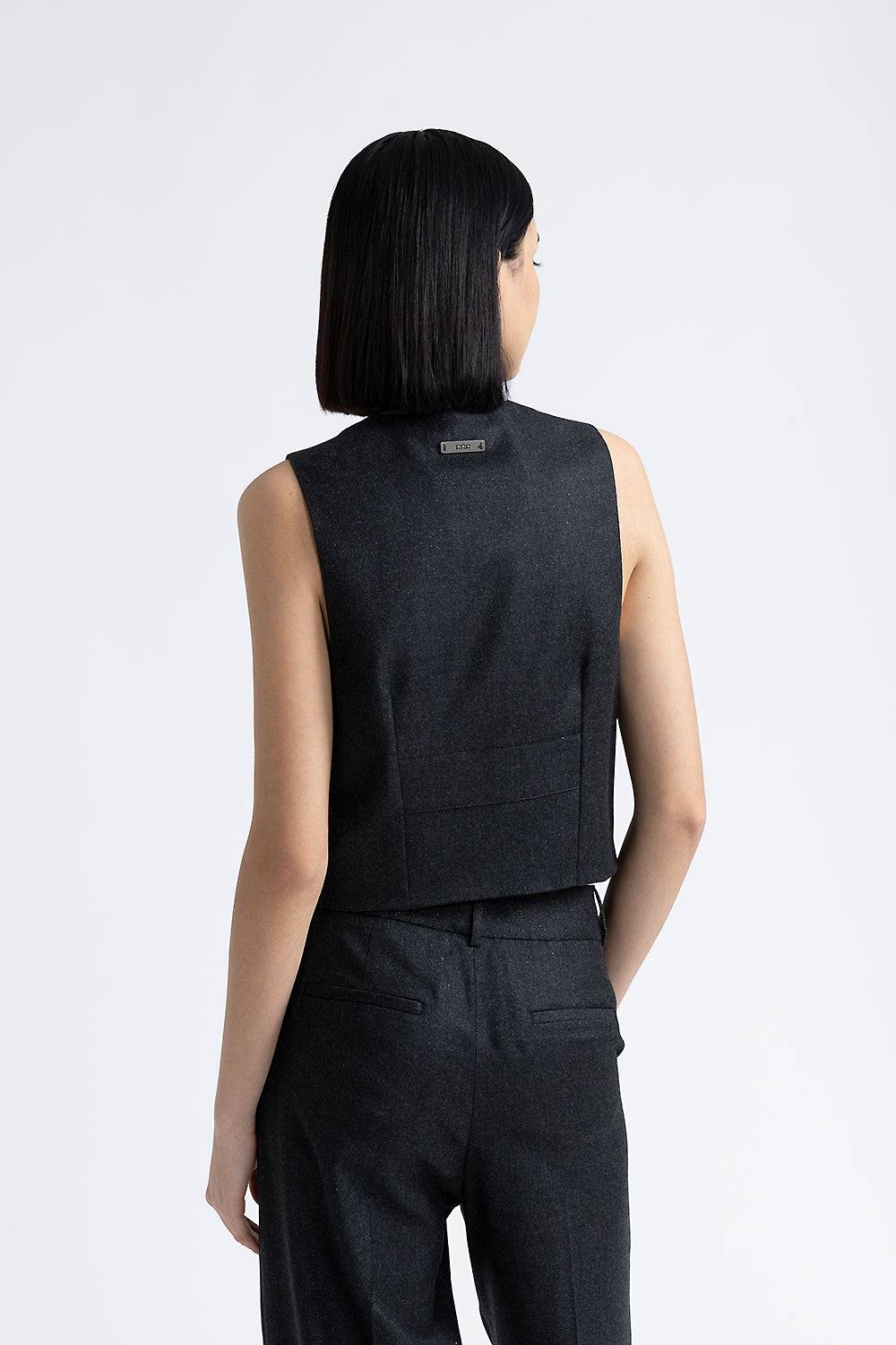 Peserico Gilet di flanella in lana lurex con Punto Luce Sottocosto