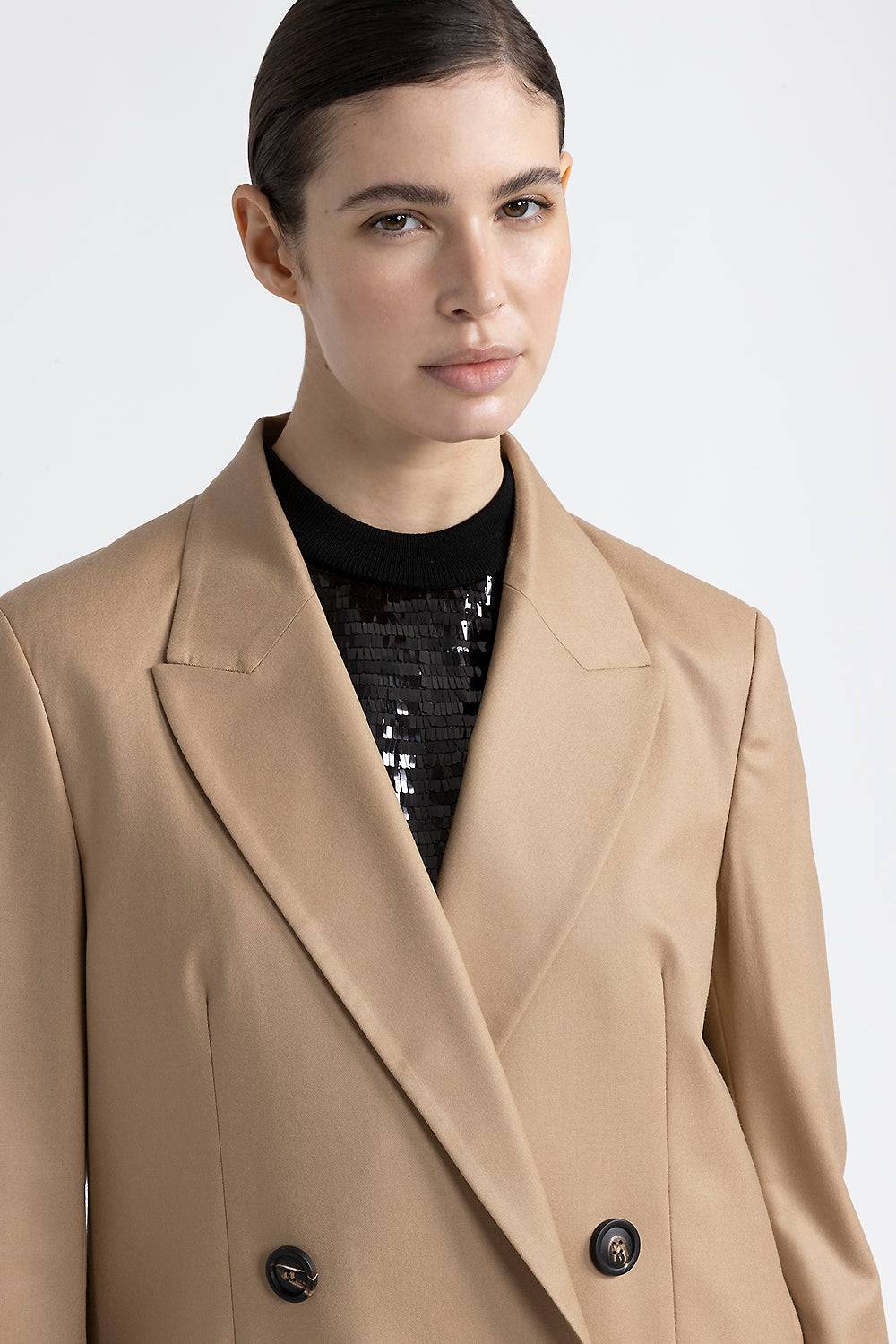 Peserico Blazer doppiopetto over in lana Economico