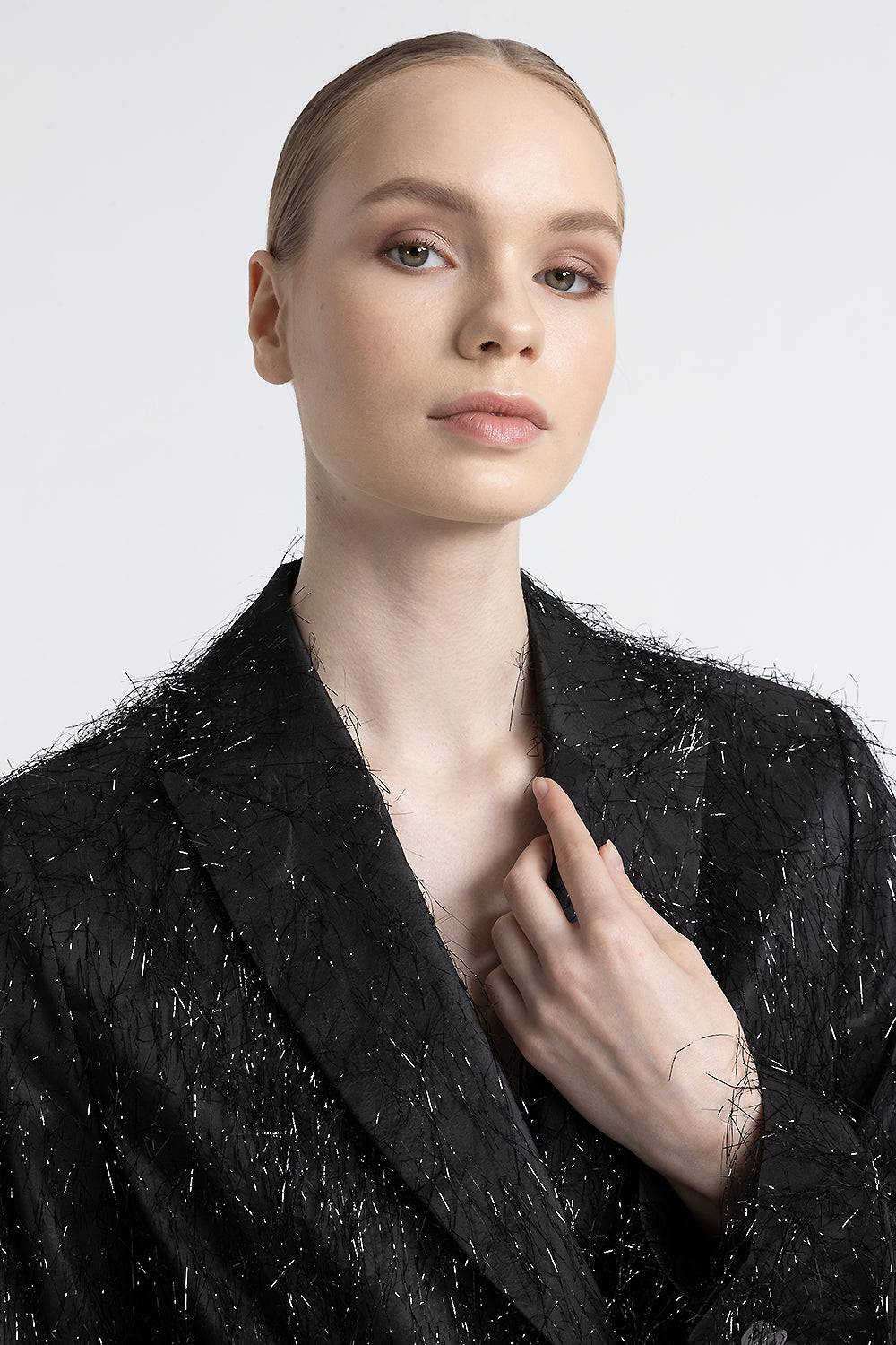 Peserico Blazer monopetto in misto viscosa con lurex Online