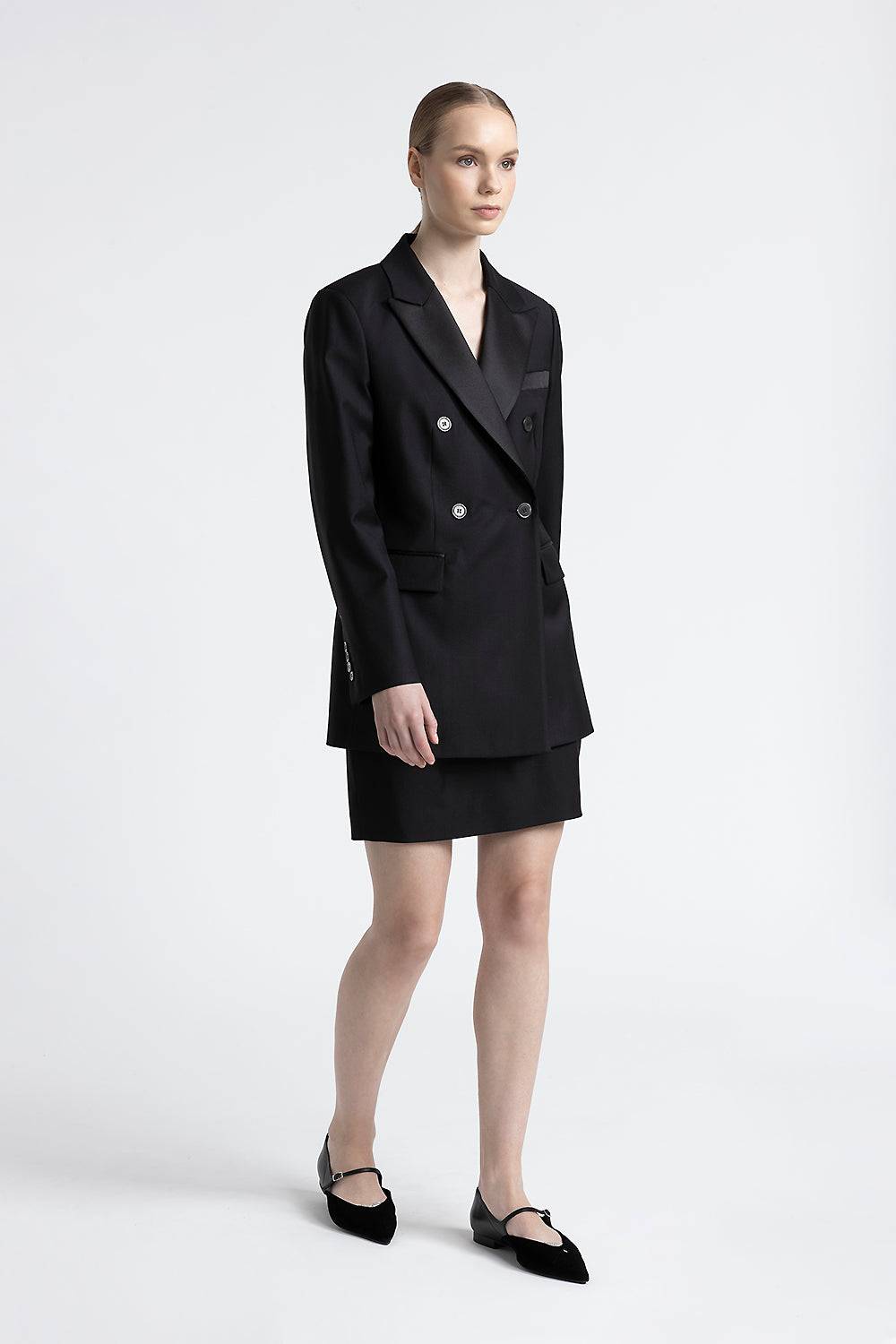 Peserico Blazer doppiopetto in twill di pura lana In Vendita