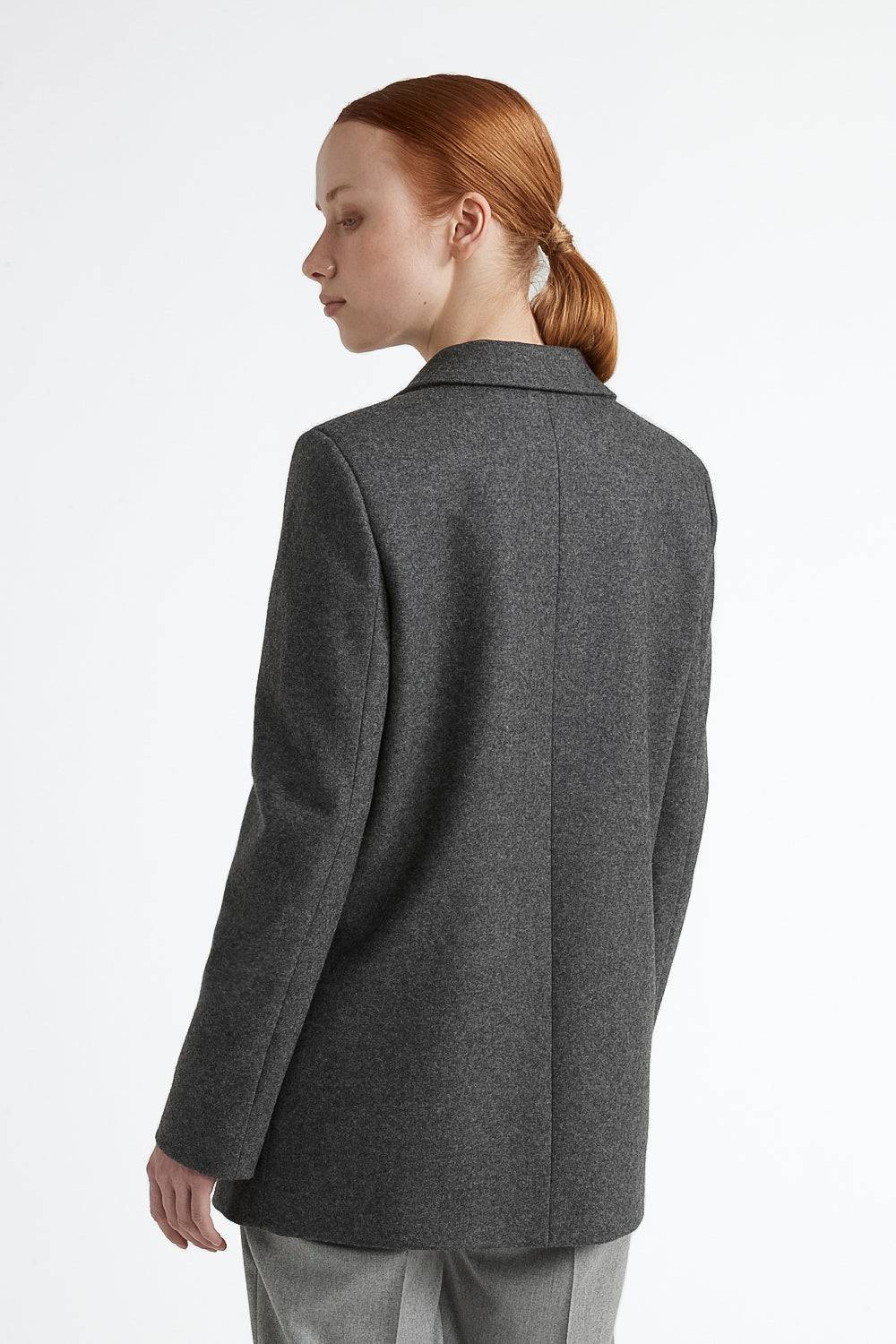 Peserico Blazer monopetto in jersey garzato misto lana Vendita Calda