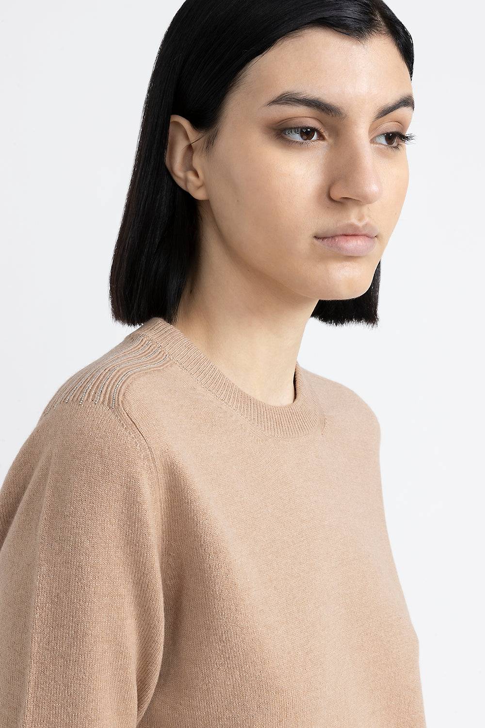 Peserico Maglia girocollo in lana, seta e cashmere Negozio