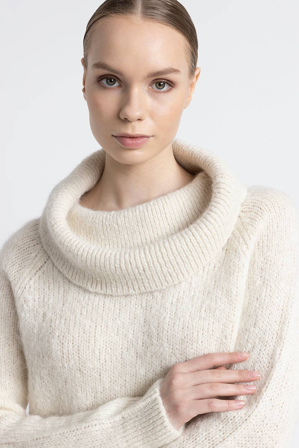 Peserico Maglia con spalle scoperte in lana d'alpaca e merino In Saldo