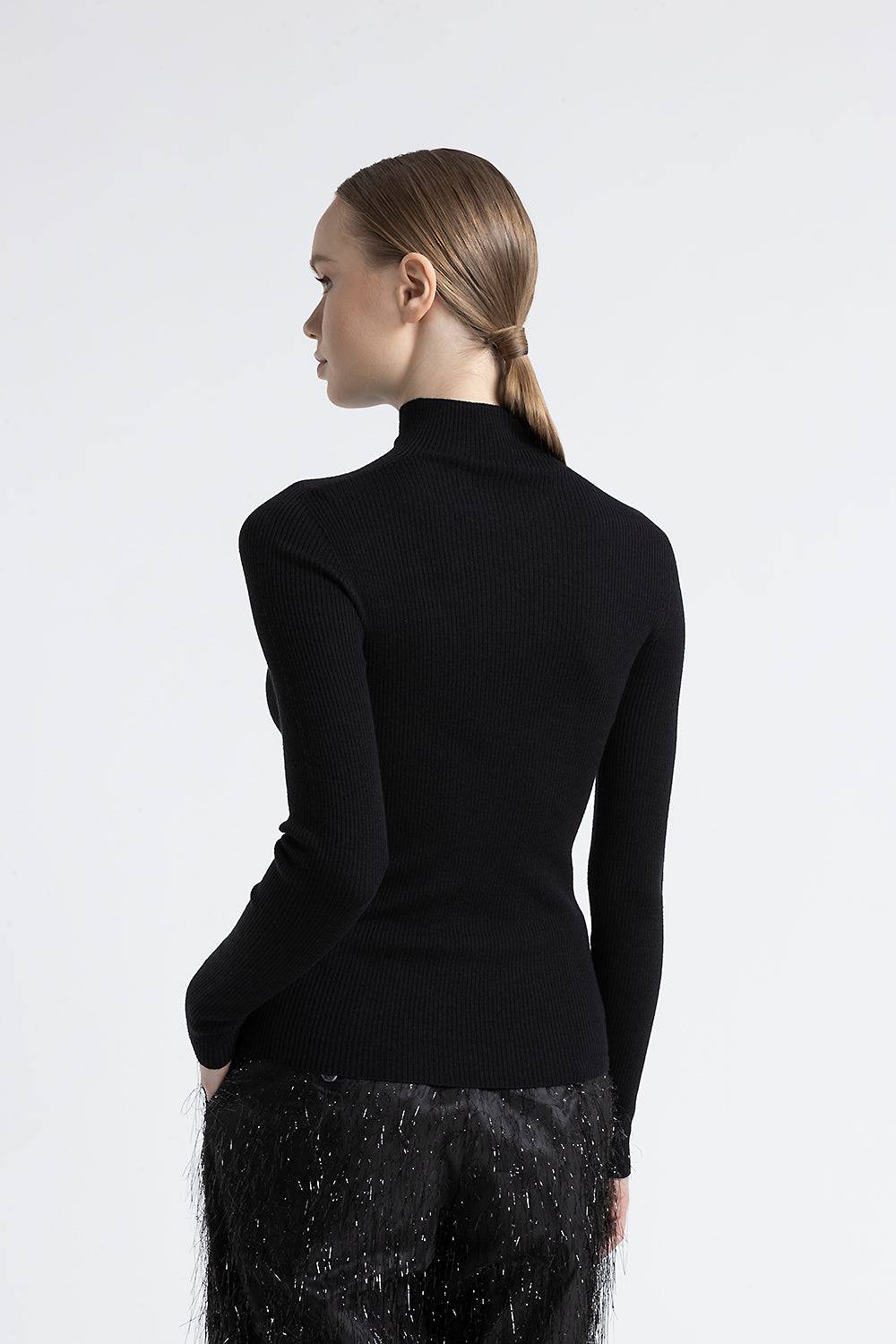 Peserico Maglia collo alto in pura lana vergine In Linea