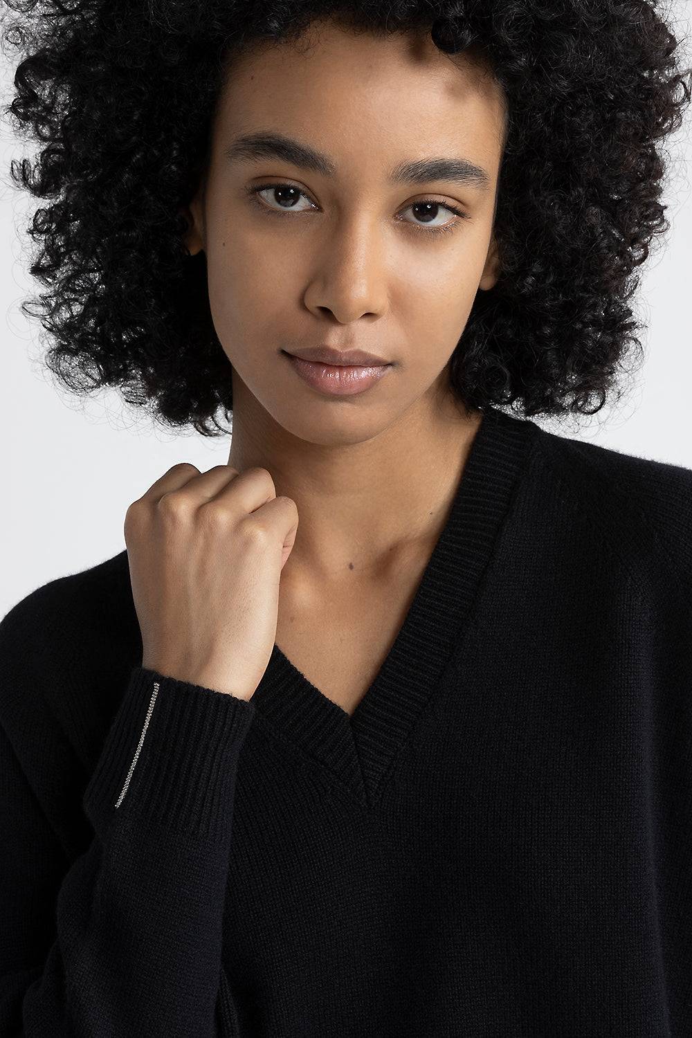 Peserico Maglia con scollo a V in lana, seta e cashmere Vendita