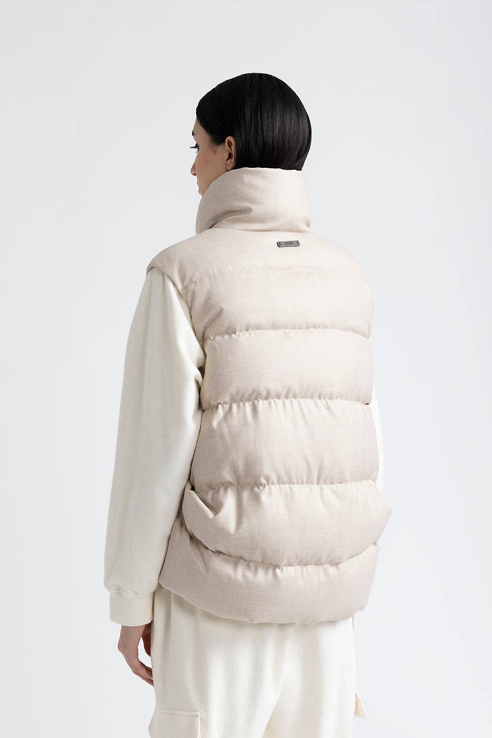 Peserico Gilet in piuma d'oca e flanellina in poliviscosa Soddisfazione Garantita
