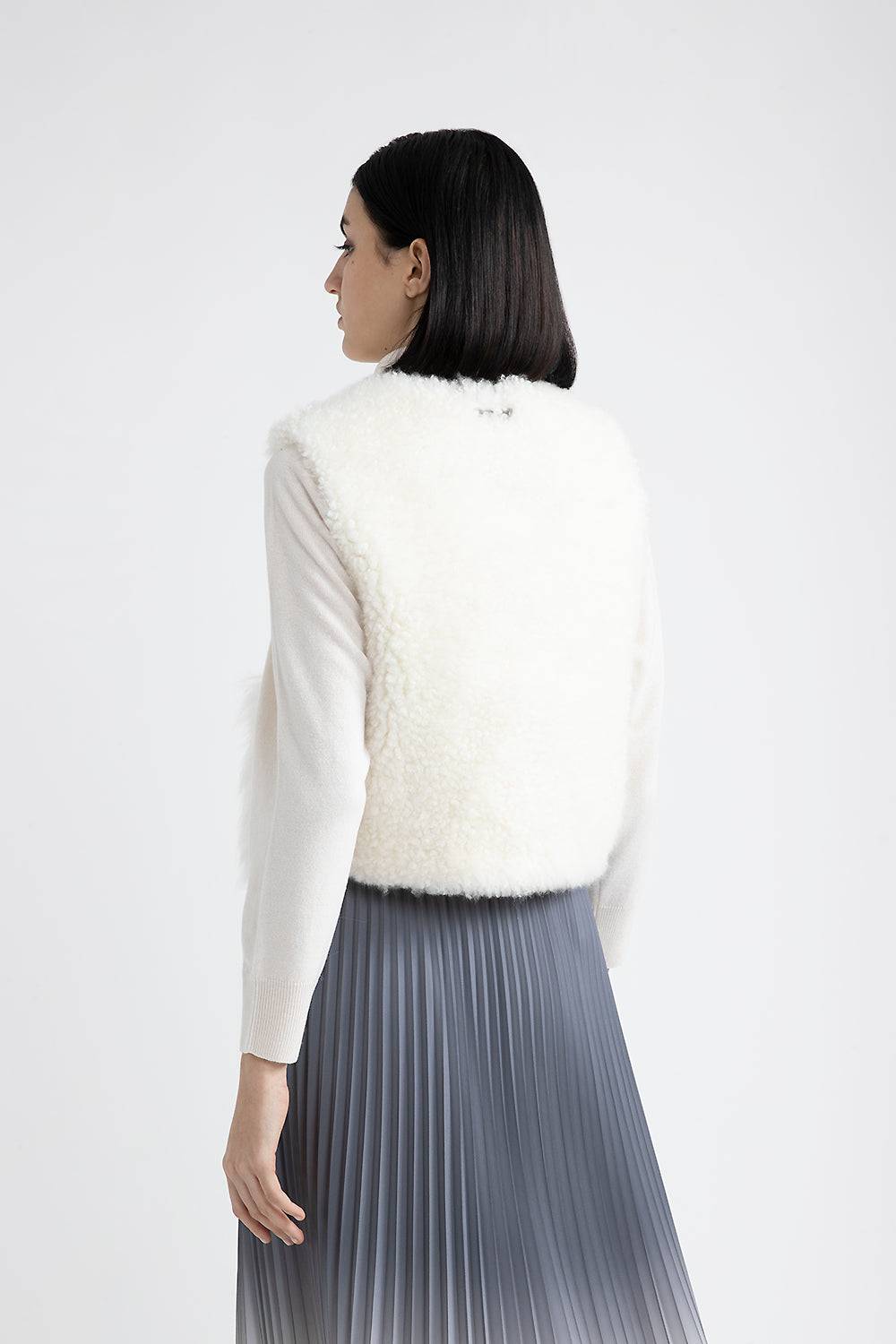 Peserico Gilet in vero pelo di capra cashmere Consegna Veloce