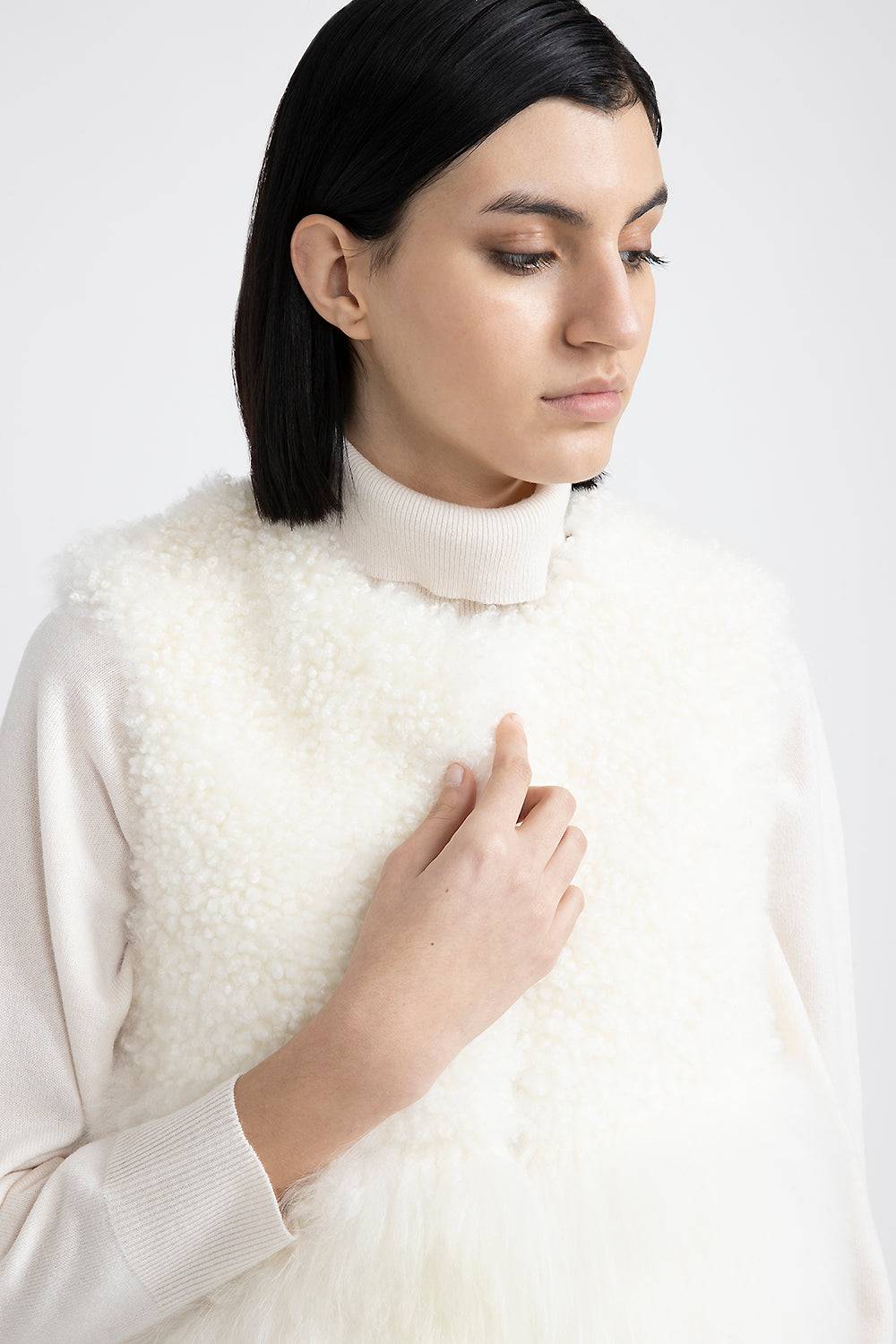 Peserico Gilet in vero pelo di capra cashmere Consegna Veloce