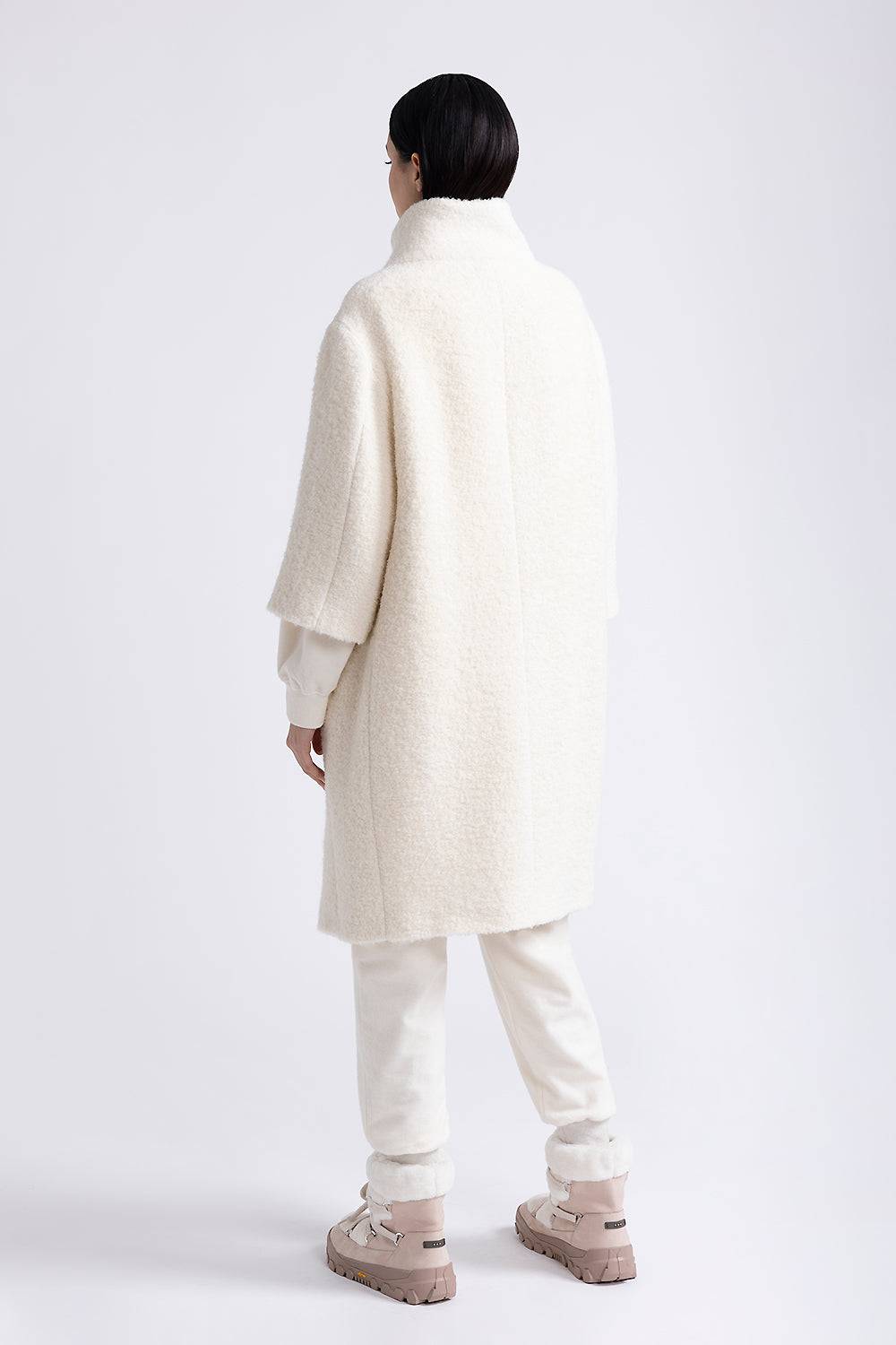 Peserico Cappotto in panno bouclè in lana e alpaca Sottocosto