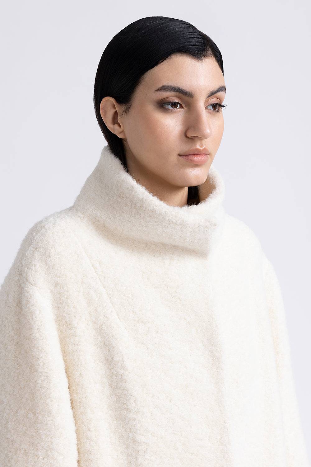 Peserico Cappotto in panno bouclè in lana e alpaca Sottocosto