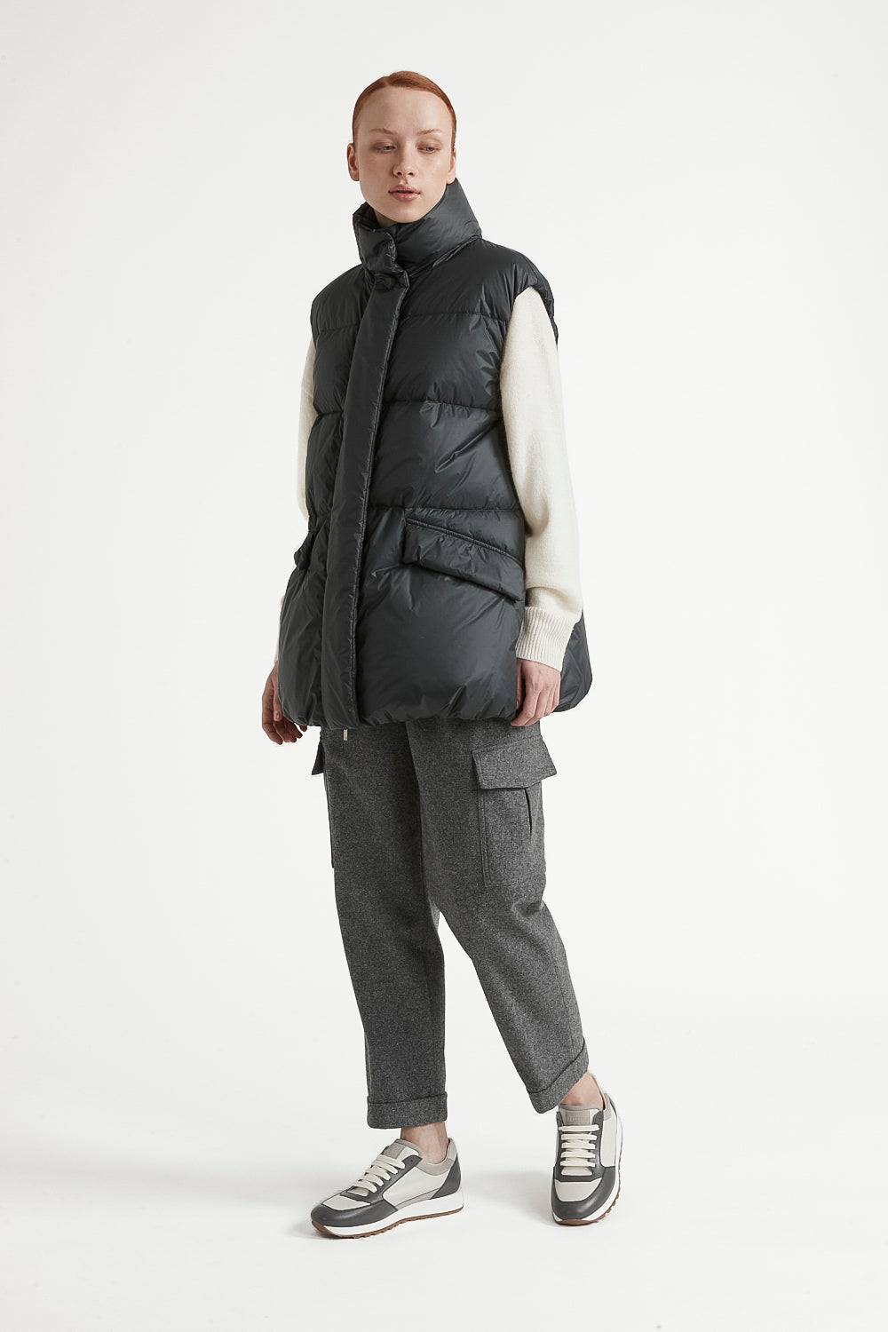 Peserico Gilet a palloncino in piuma d'oca e nylon ultraleggero Sconto