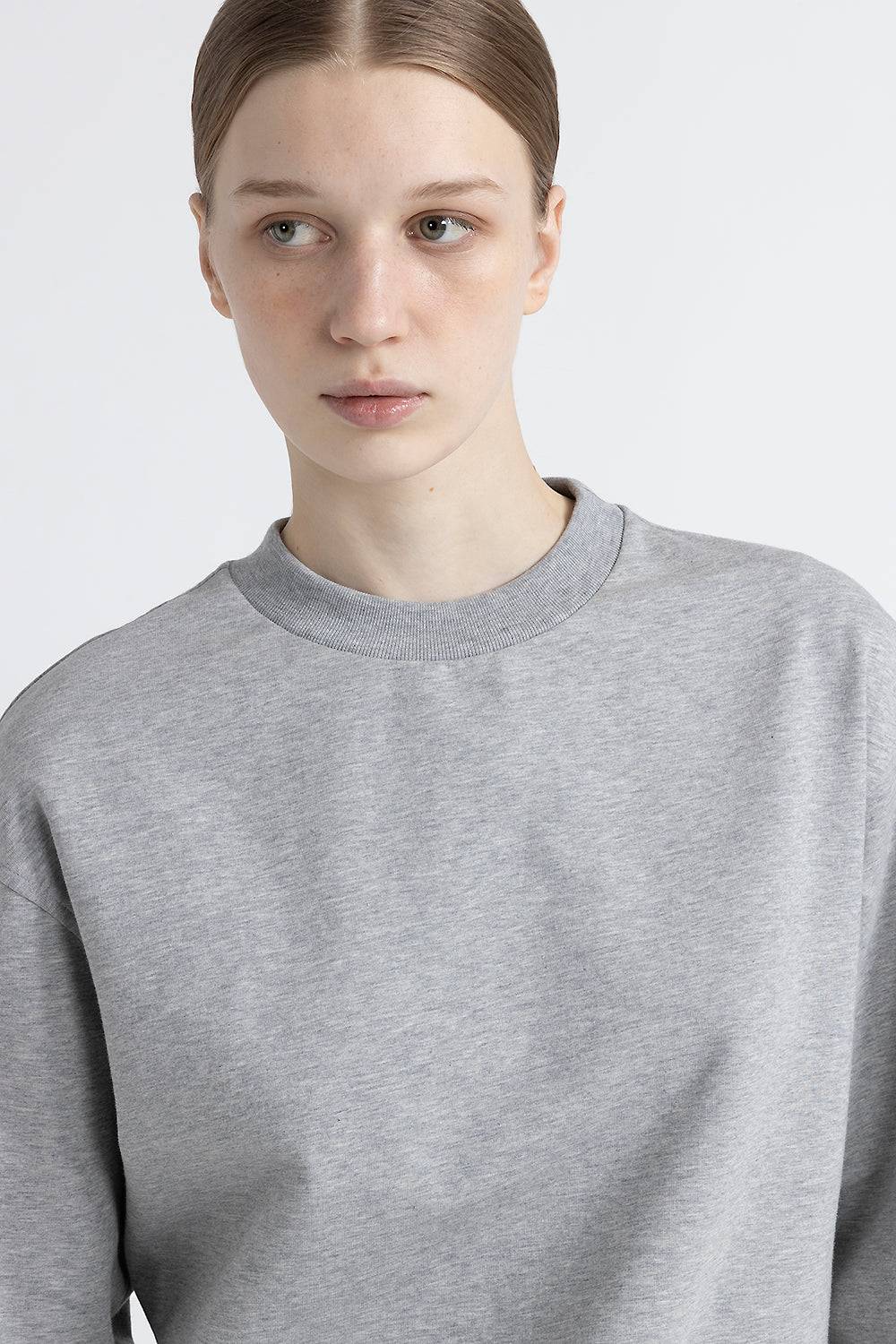 Peserico Felpa girocollo in cotone stretch smerigliato Offerte