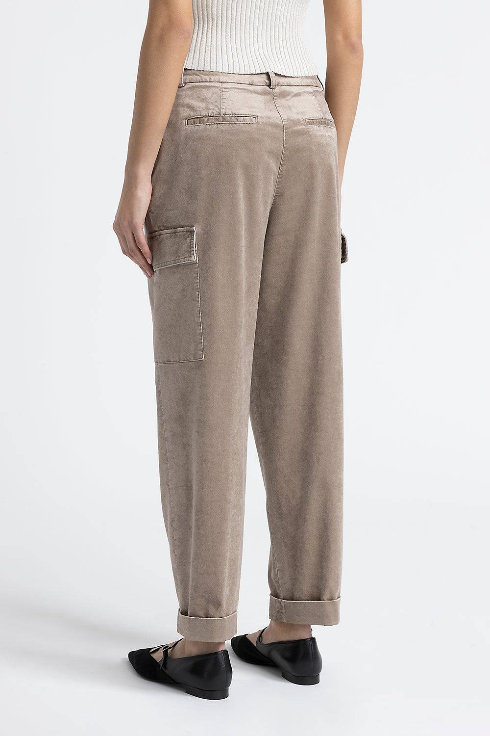 Peserico Pantalone cargo carrot in velluto a coste Vendite Flash