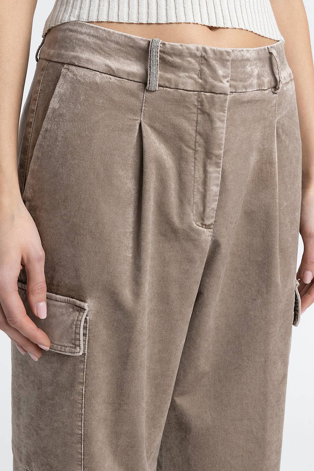 Peserico Pantalone cargo carrot in velluto a coste Vendite Flash