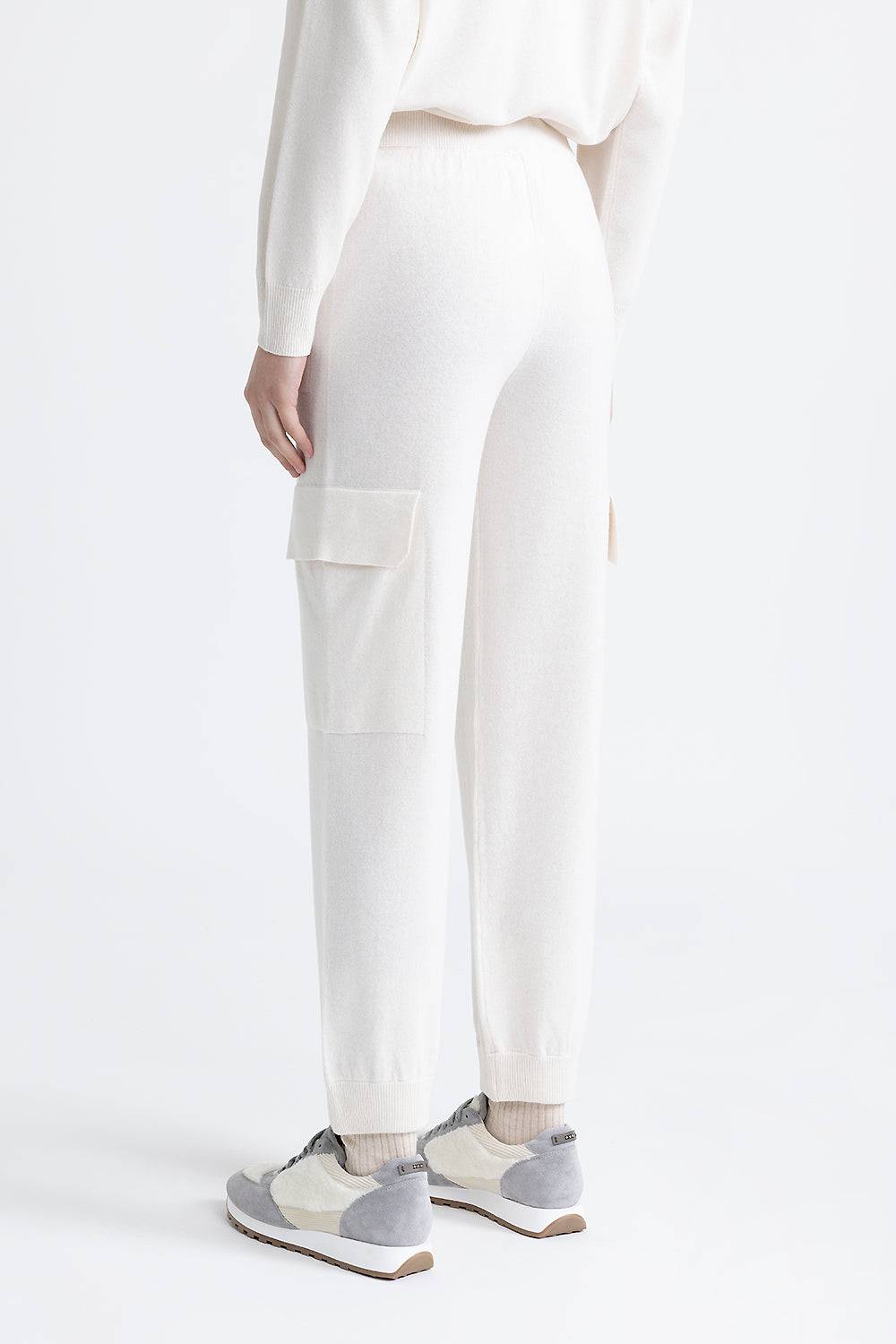 Peserico Pantalone baggy cargo in lana, seta e cashmere Moda