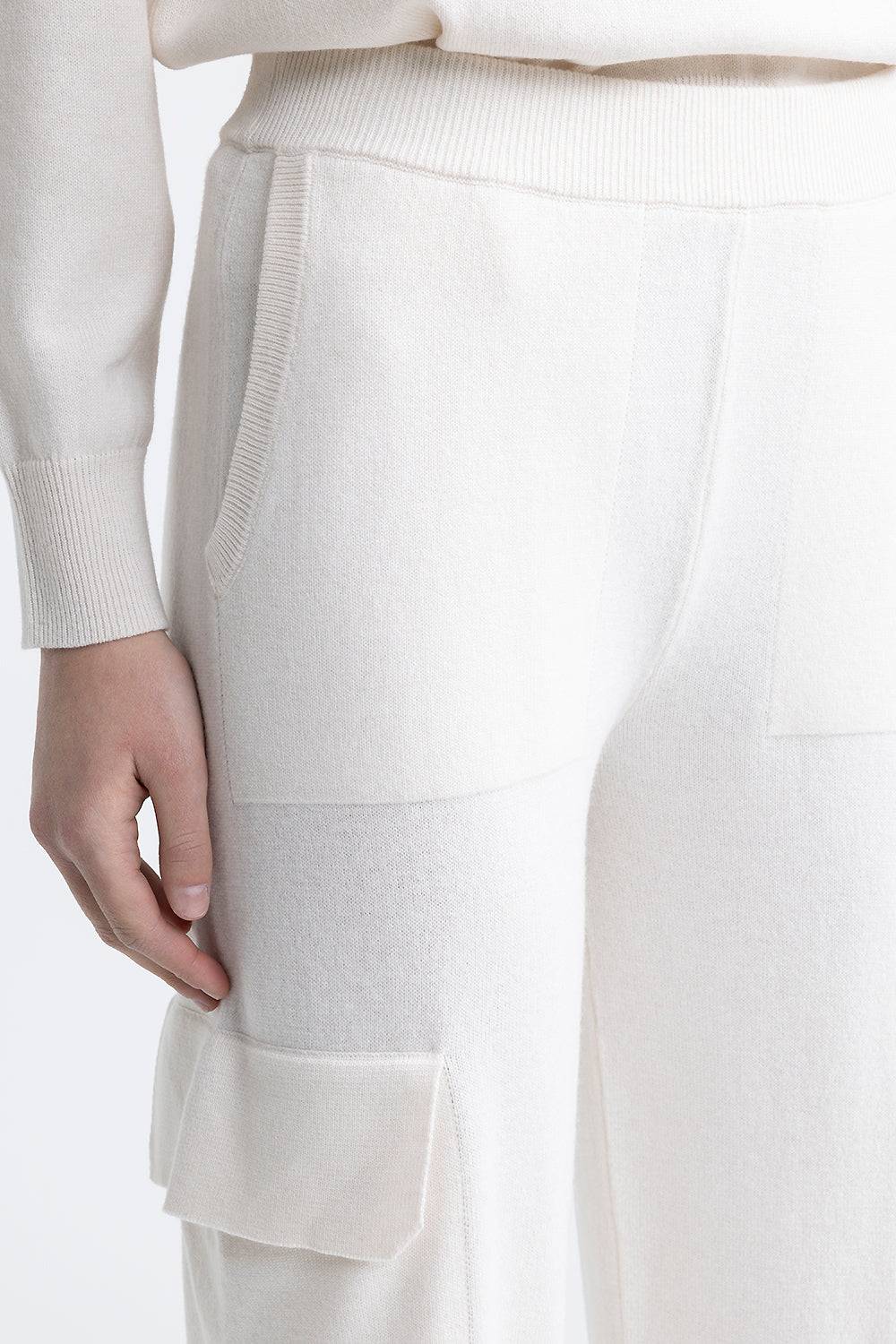 Peserico Pantalone baggy cargo in lana, seta e cashmere Moda