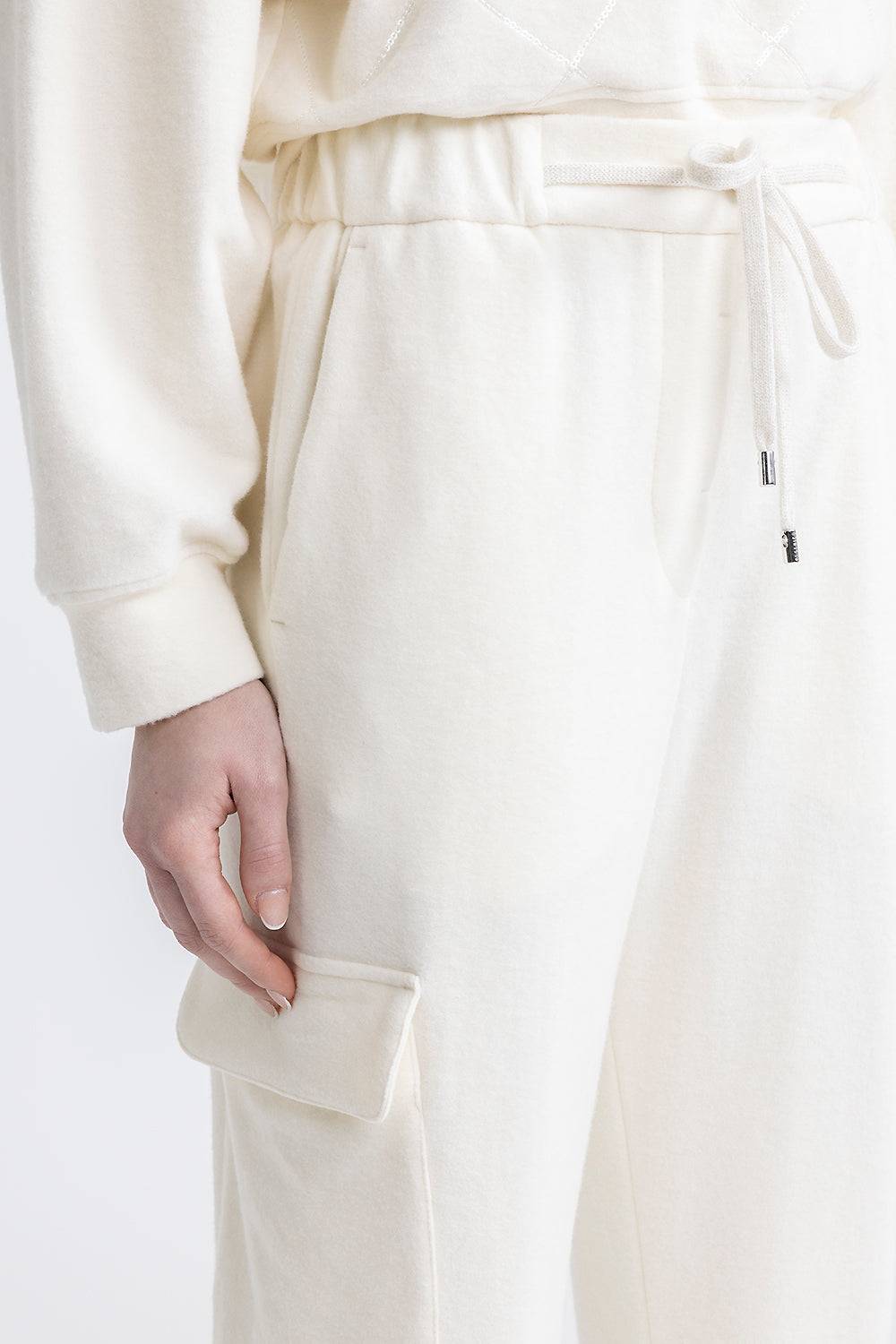 Peserico Pantalone jogger cargo in jersey di cotone 2025