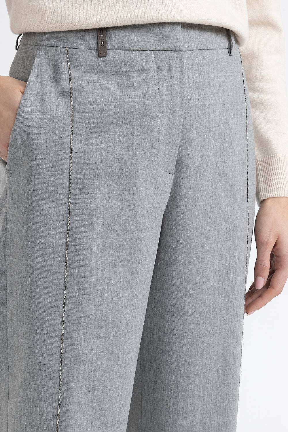 Peserico Pantalone classic tailored in lana tecnica 2025