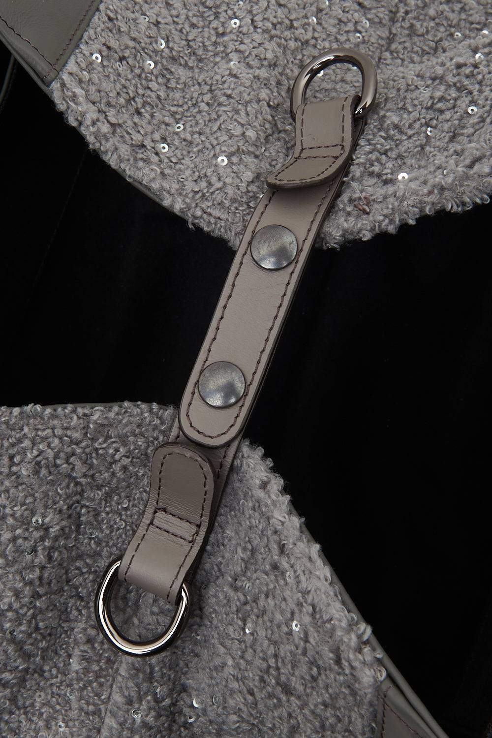 Peserico Borsa shopping in eco-pelliccia con paillettes e Punto Luce Convenienza
