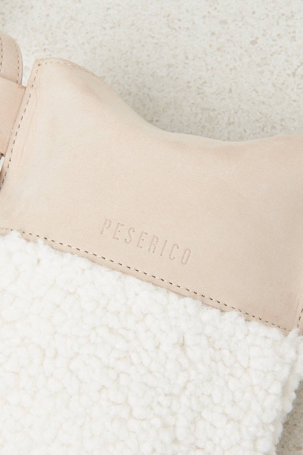 Peserico Borsa portacellulare in eco-pelliccia e vera pelle Presa
