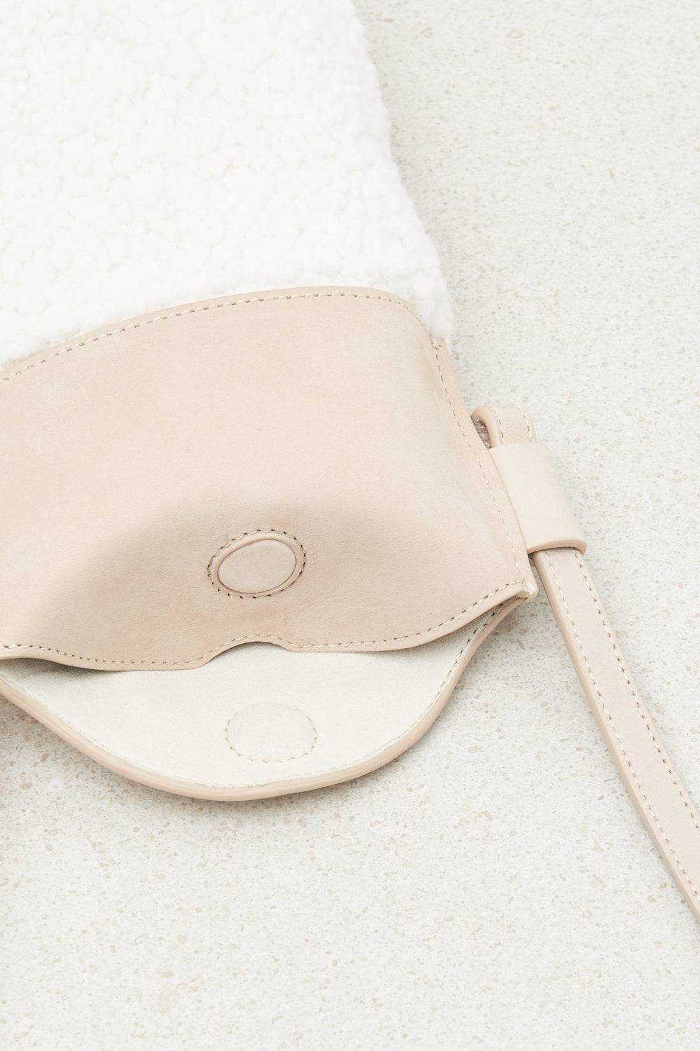 Peserico Borsa portacellulare in eco-pelliccia e vera pelle Presa