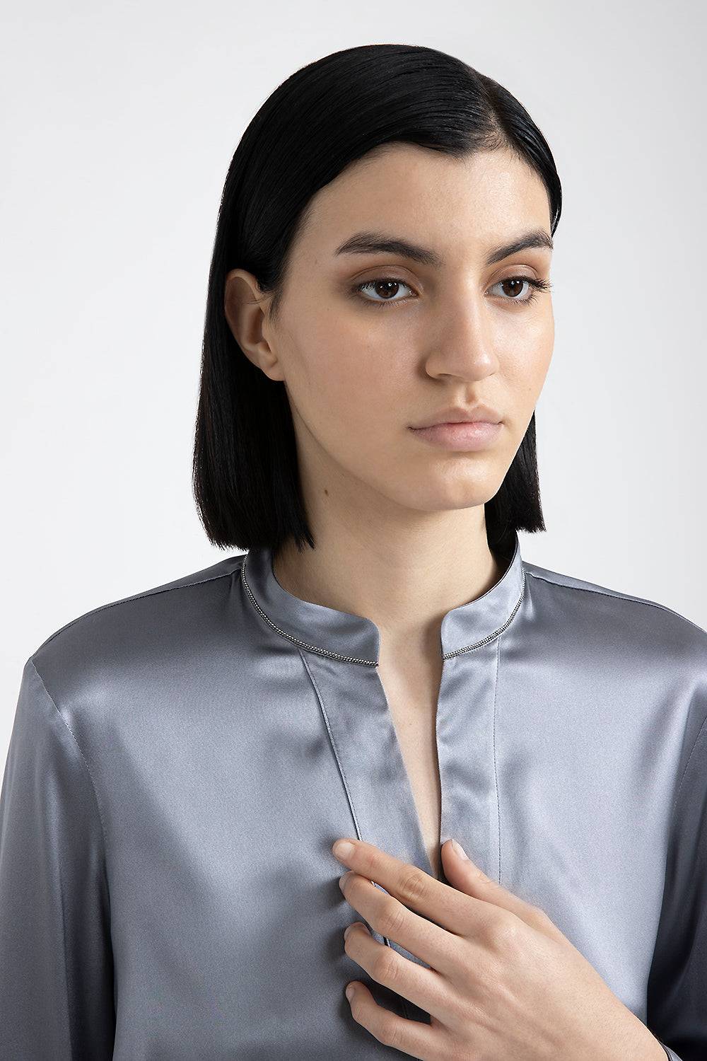 Peserico Camicia in raso di seta lucido Hotsell