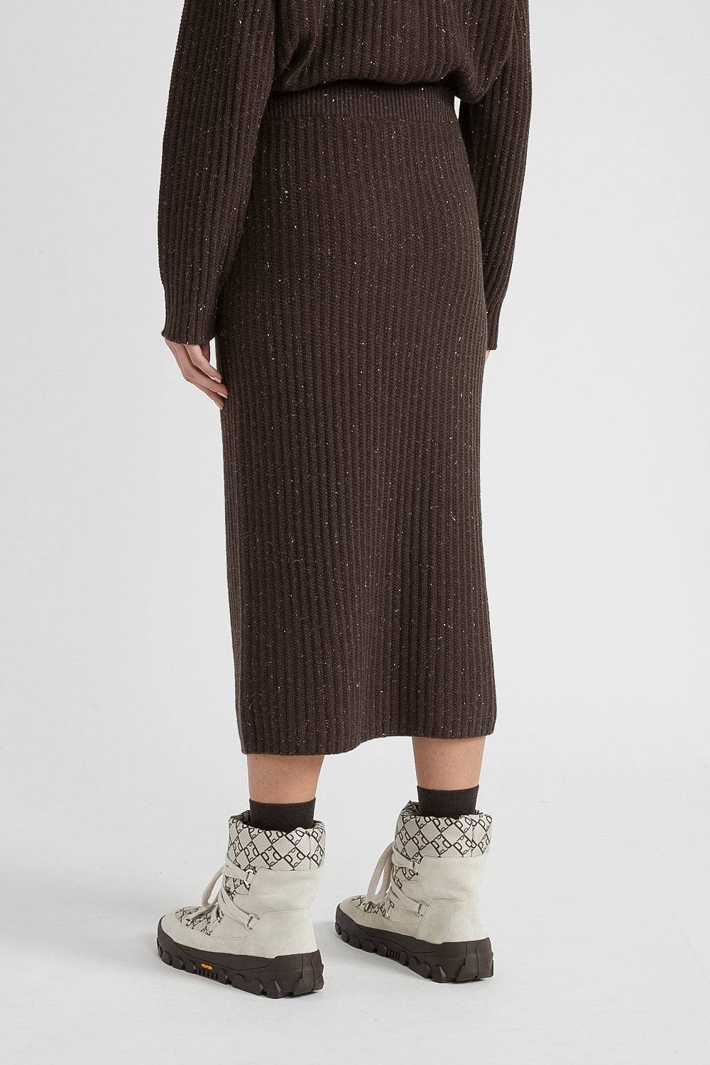 Peserico Gonna midi in lana, seta, cashmere e lurex Spedizione Gratuita