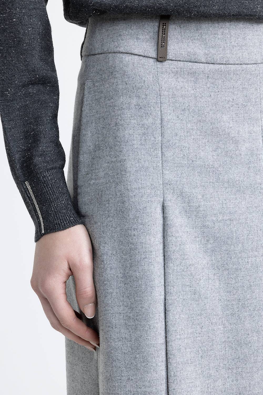 Peserico Gonna pantalone in flanella leggera e lana viscosa Pezzi Unici