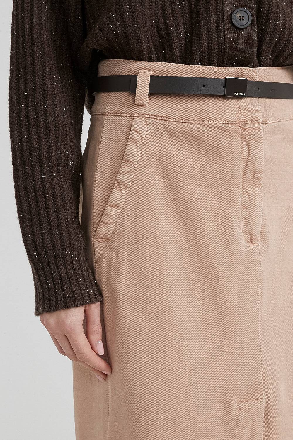 Peserico Gonna midi con cintura in cotone Soddisfazione Garantita