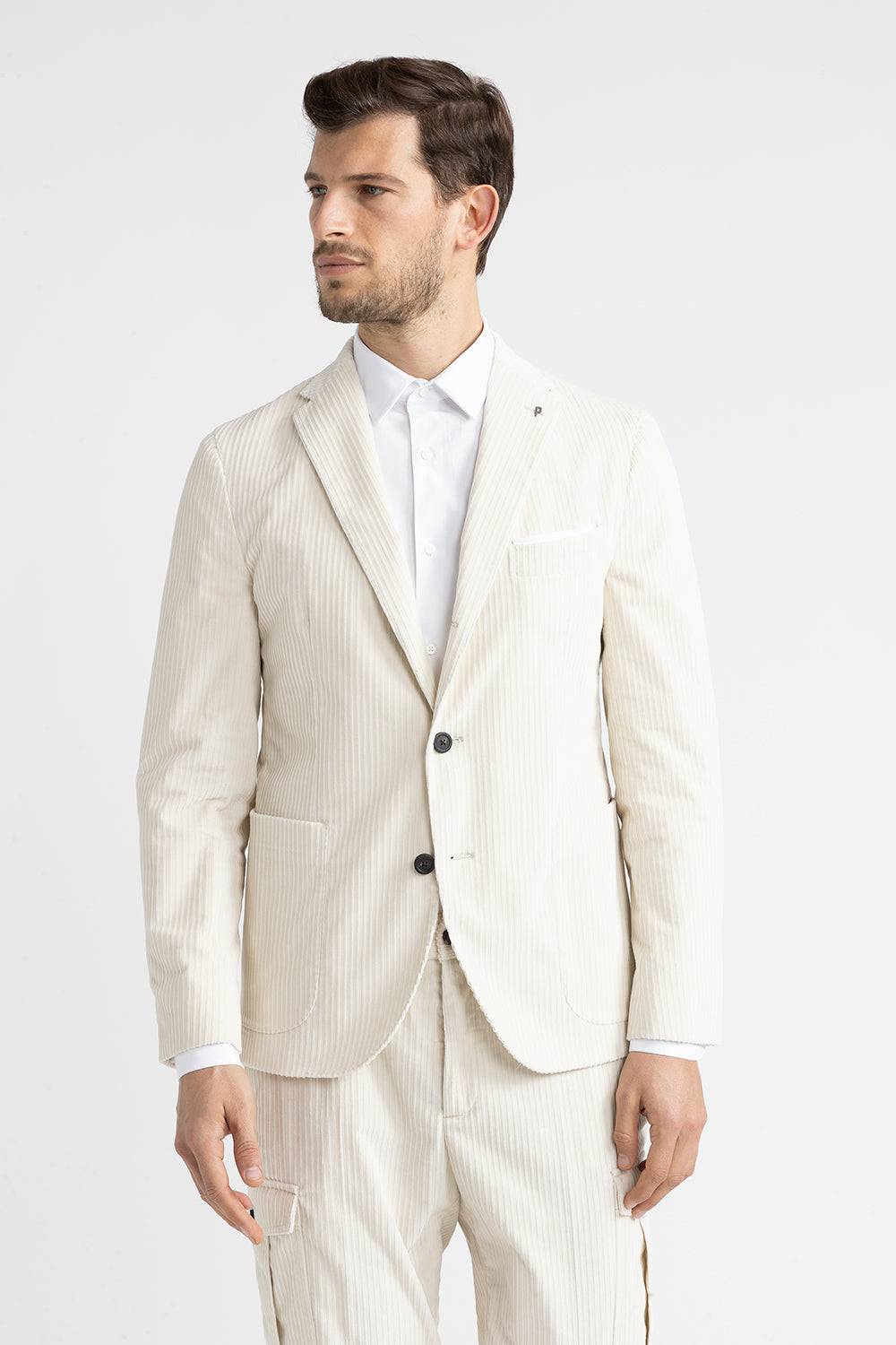 Peserico Blazer monopetto in velluto a costa francese Offerte