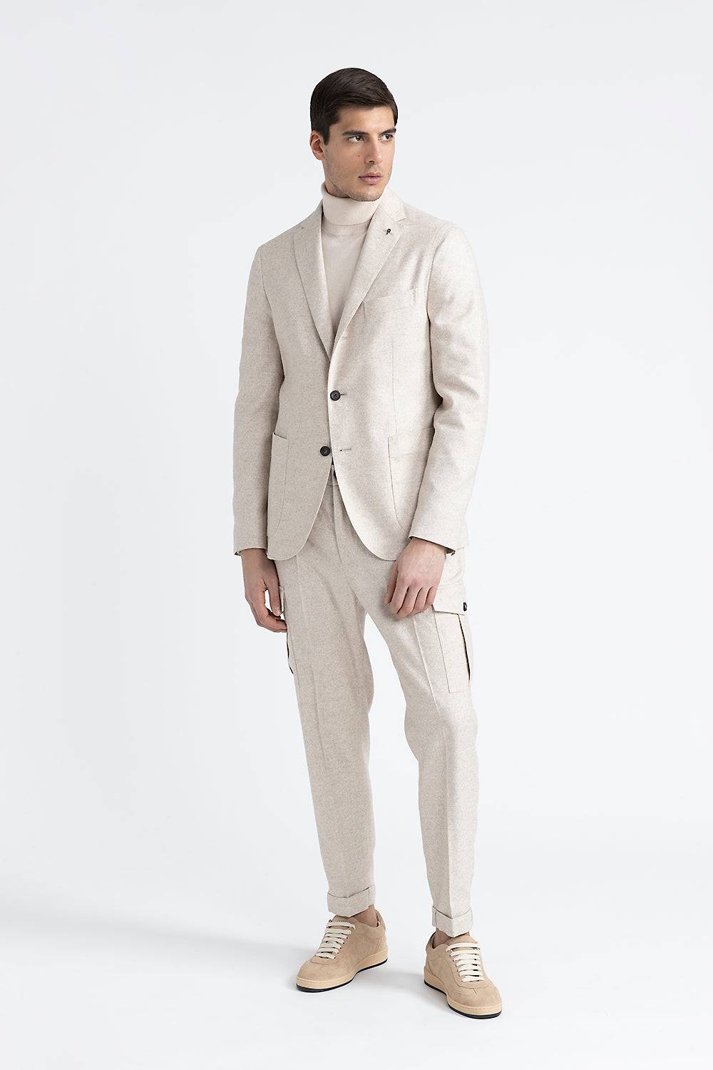 Peserico Blazer monopetto in tweed di lana, seta e cashmere Saldi Di Fabbrica
