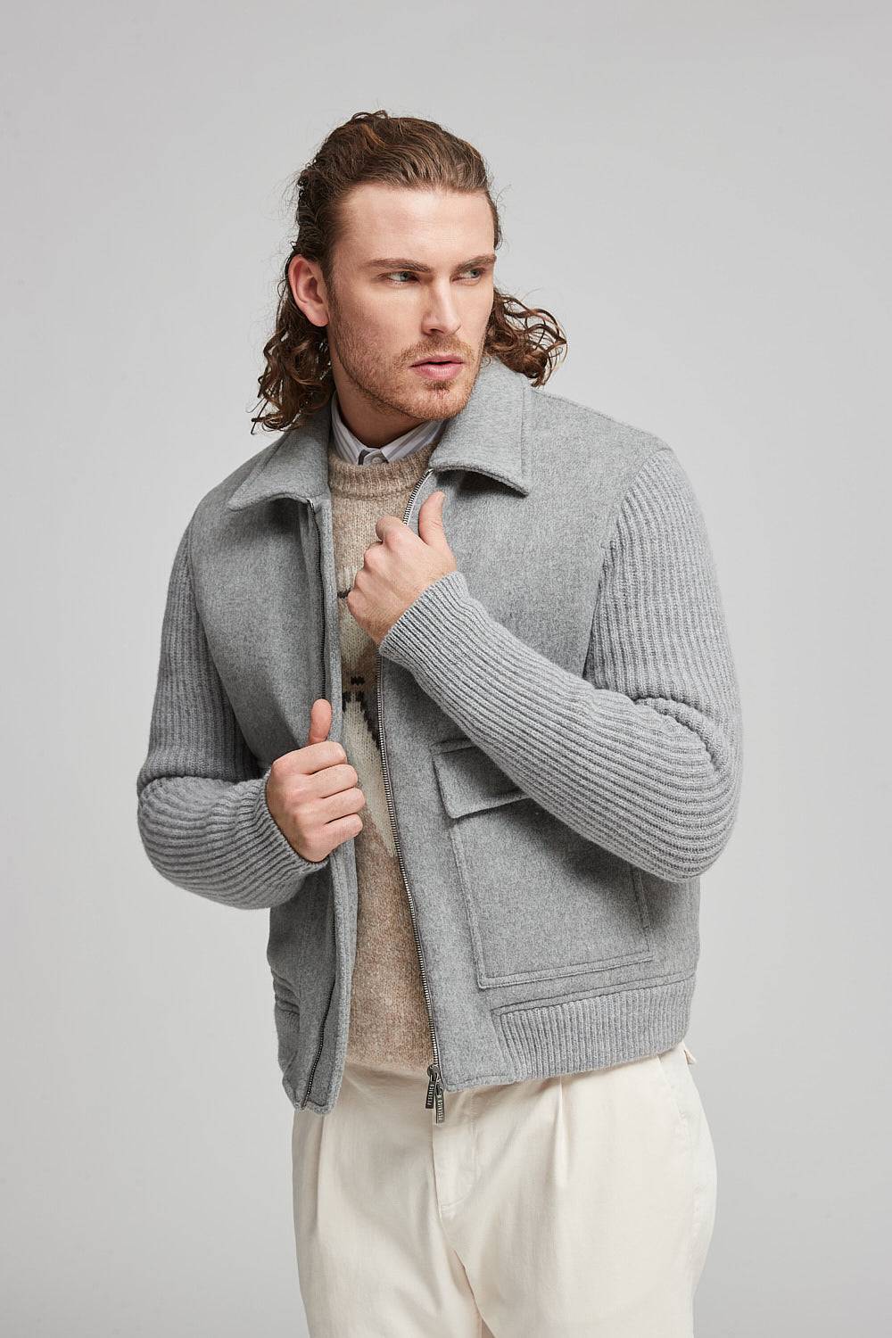 Peserico Giubbino in panno double di lana cashmere Italy