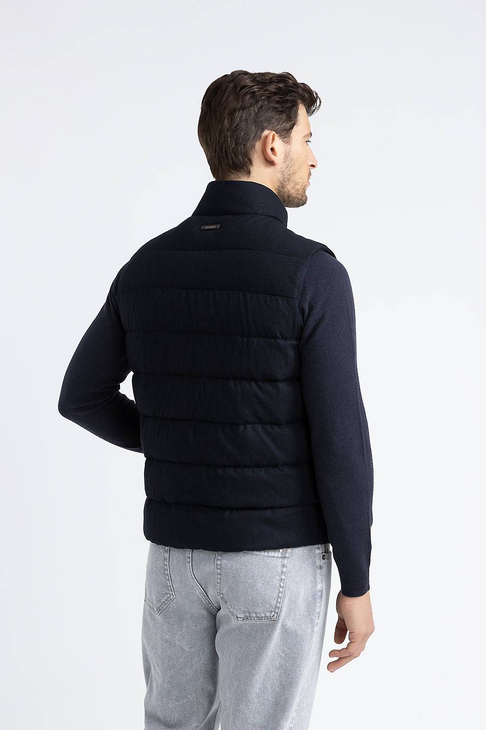 Peserico Piumino d'oca senza maniche in cashmere Qualità