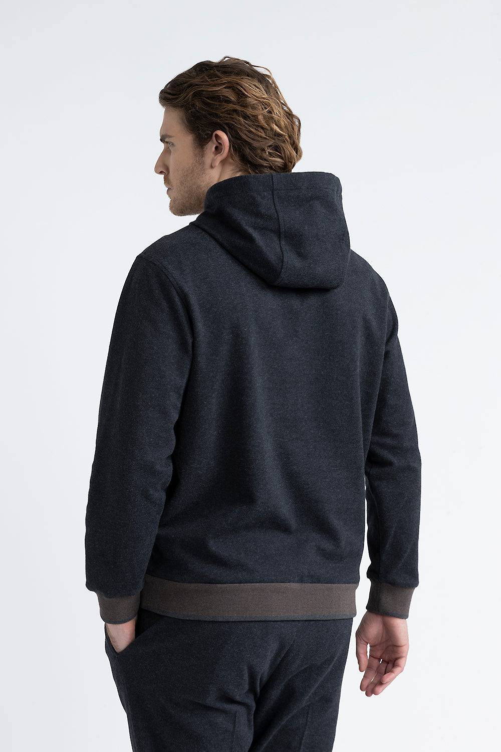 Peserico Felpa in misto cotone con dettagli tricot Vendita Calda