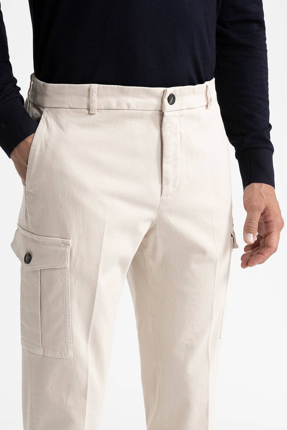 Peserico Pantalone chino tasconato in cotone Vendita Calda