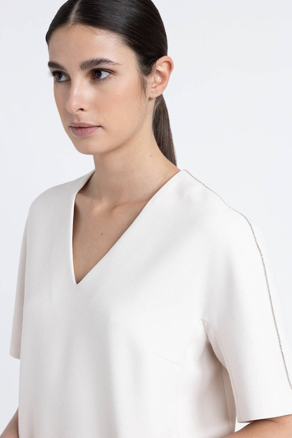 Peserico Abito midi con scollo a V Shopping Online