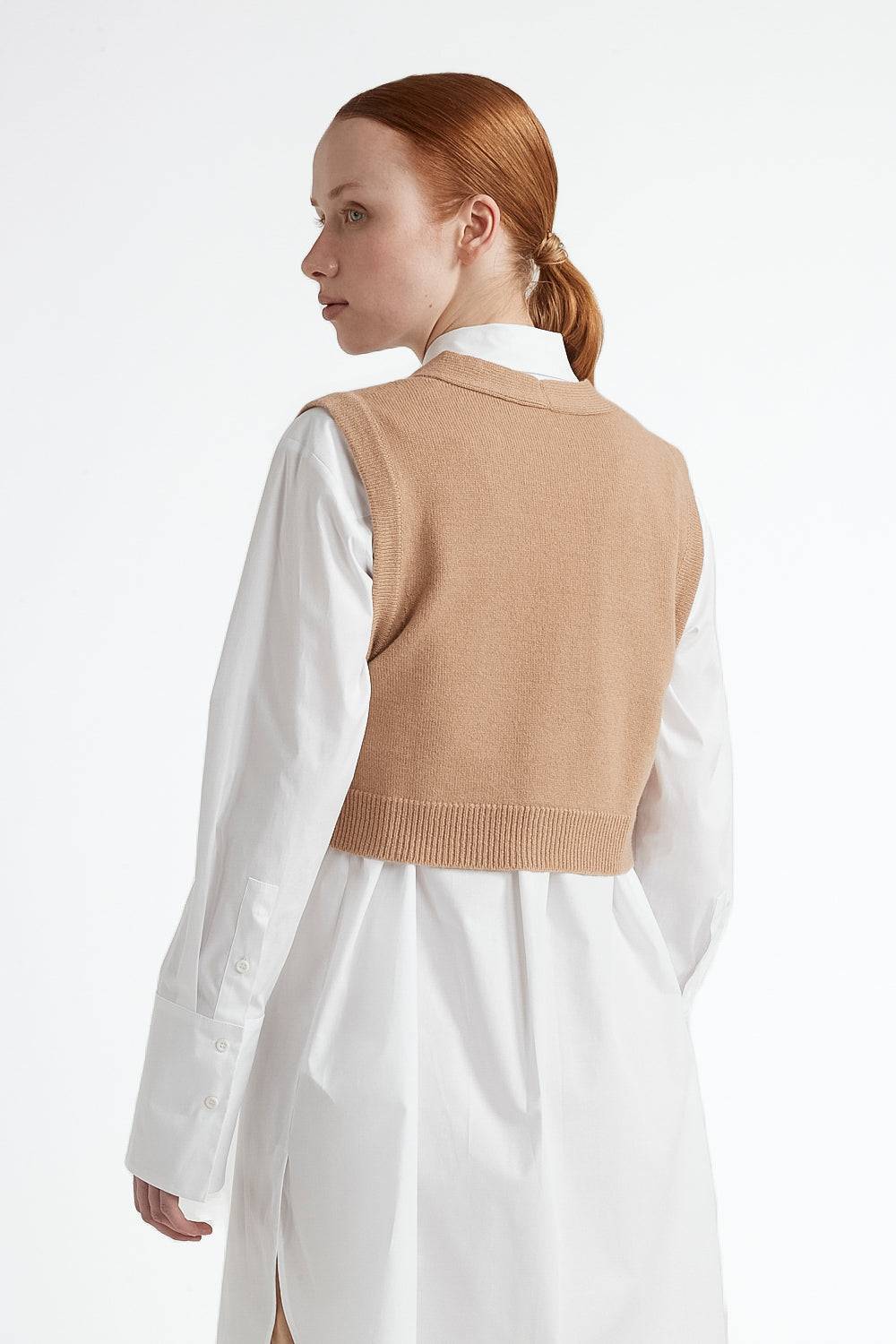 Peserico Gilet con bottoni lana merinos extrafine e cashmere Presa