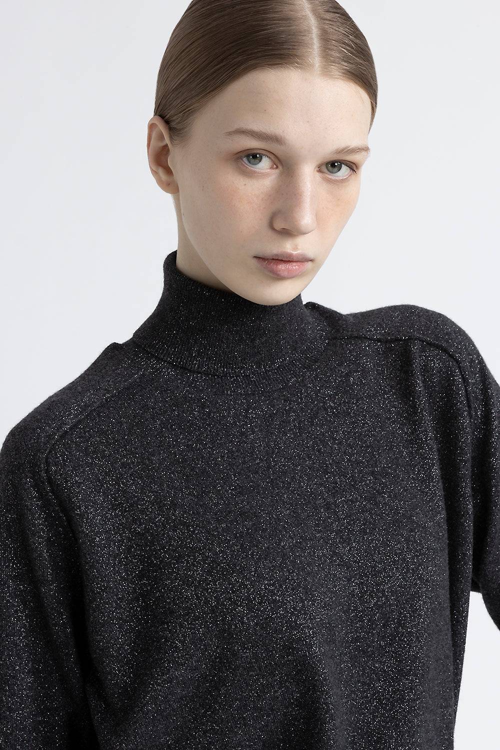 Peserico Maglia collo alto in lana, cashmere e lurex Online