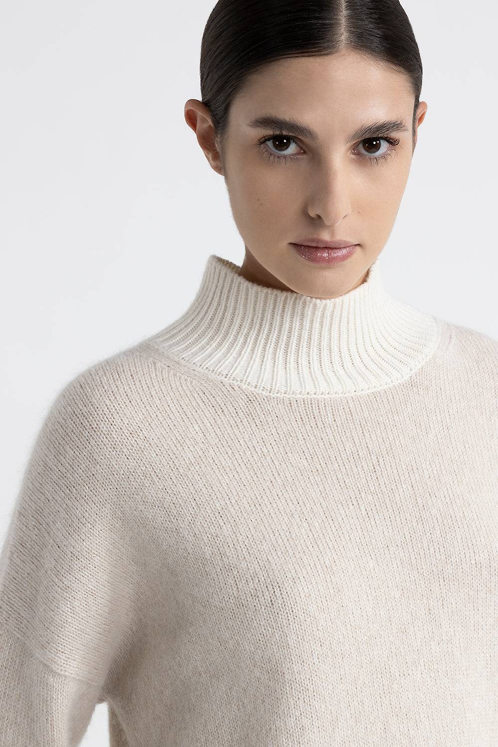 Peserico Maglia collo alto in lana, cashmere e alpaca Outlet