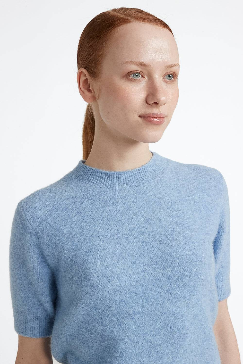 Peserico Maglia maniche corte in filato d'alpaca e lana stretch Saldi
