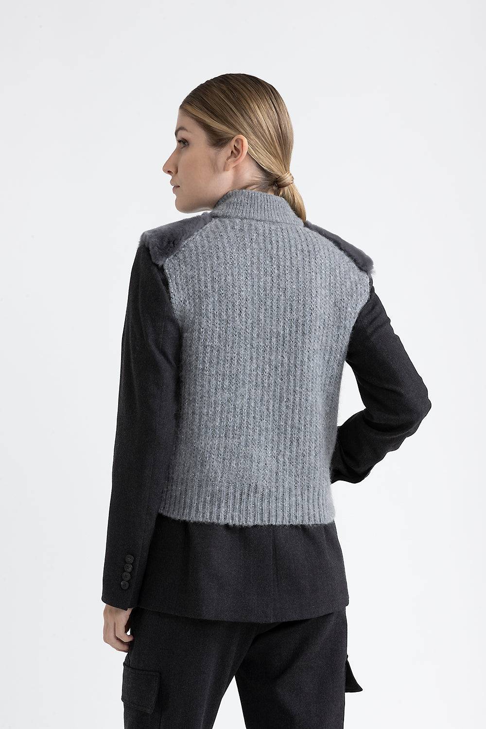Peserico Gilet in tricot e pelo Vendita Economica