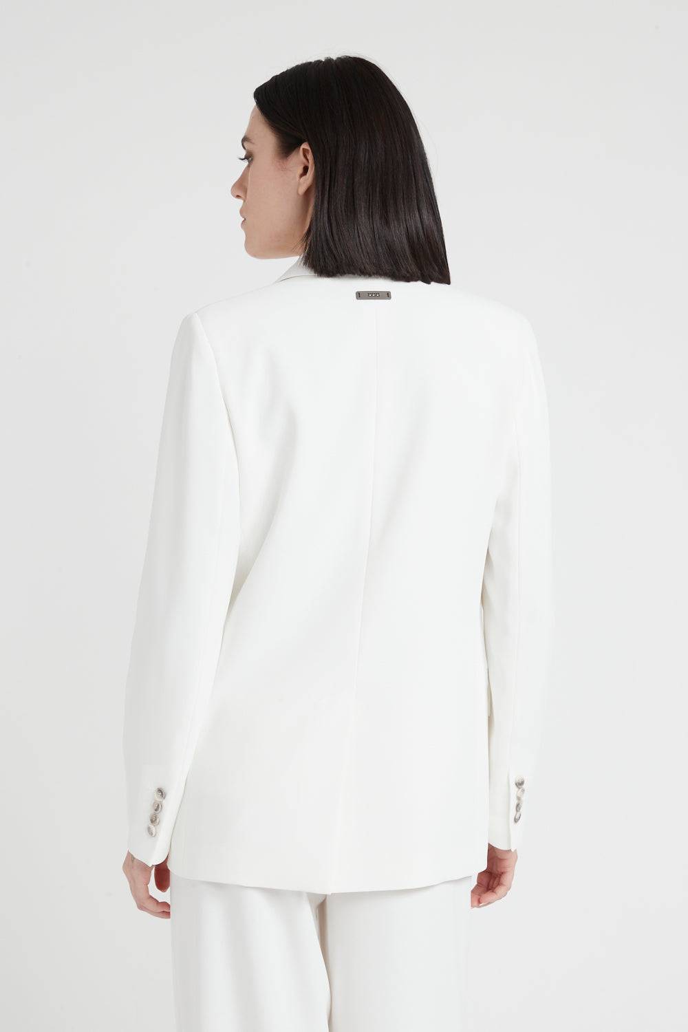 Peserico Blazer monopetto in fluido cady crepe Saldi Di Fabbrica