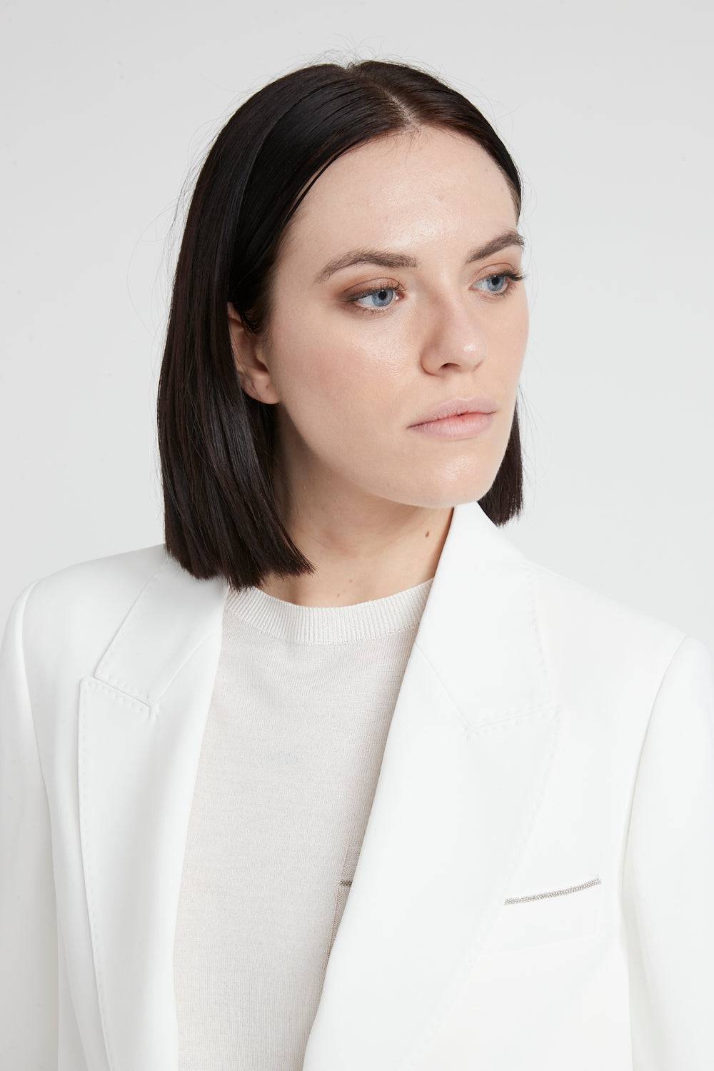 Peserico Blazer monopetto in fluido cady crepe Saldi Di Fabbrica