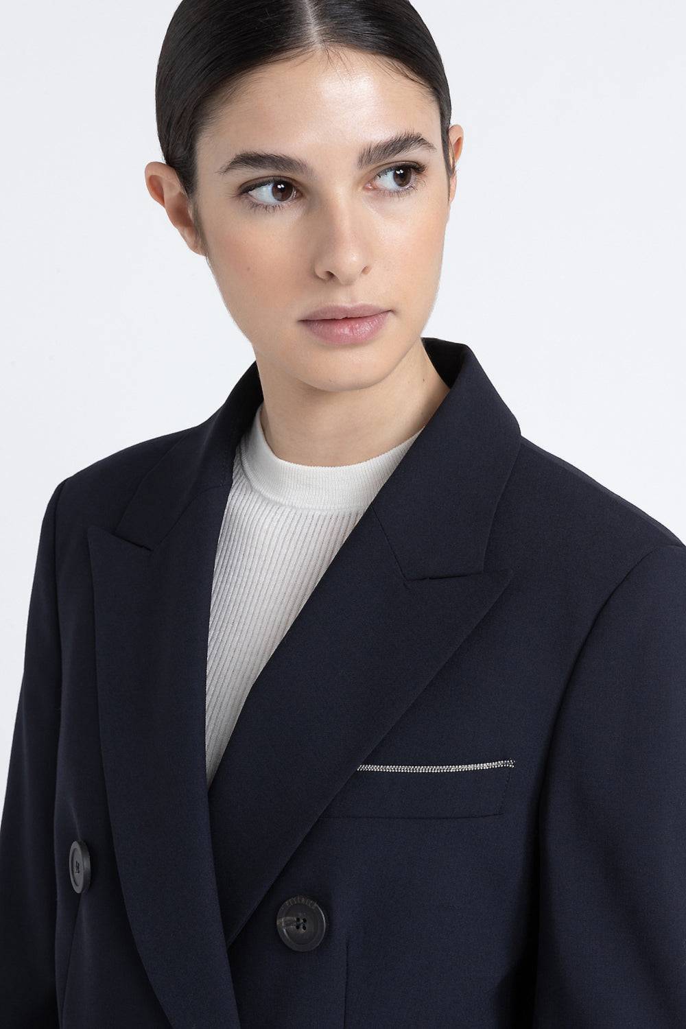 Peserico Blazer doppiopetto in lana tecnica Vendite Flash