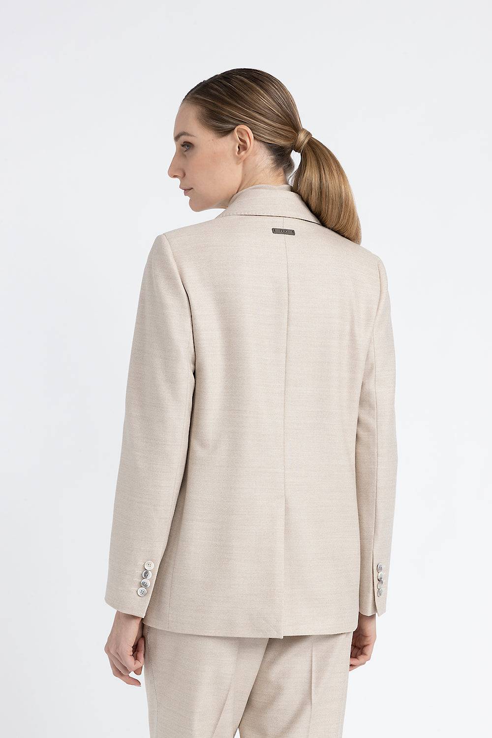 Peserico Blazer monopetto in lana jaspé comfort Loro Piana Negozio