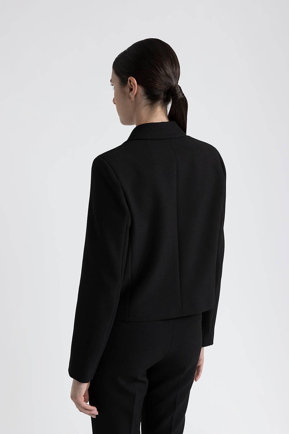 Peserico Blazer doppiopetto crop in viscosa e cotone Nuova