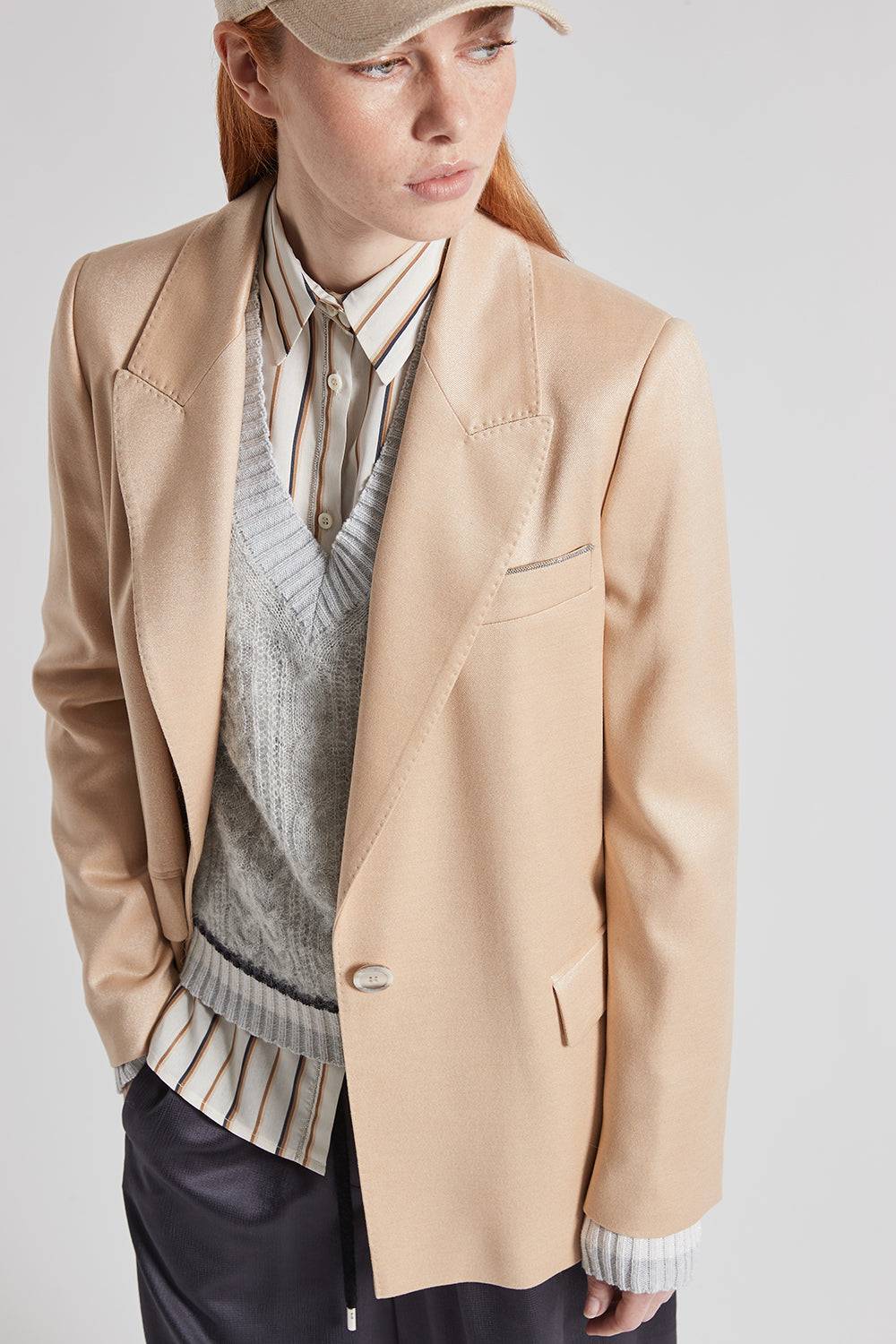 Peserico Camicia a righe in viscosa e seta Negozi Online