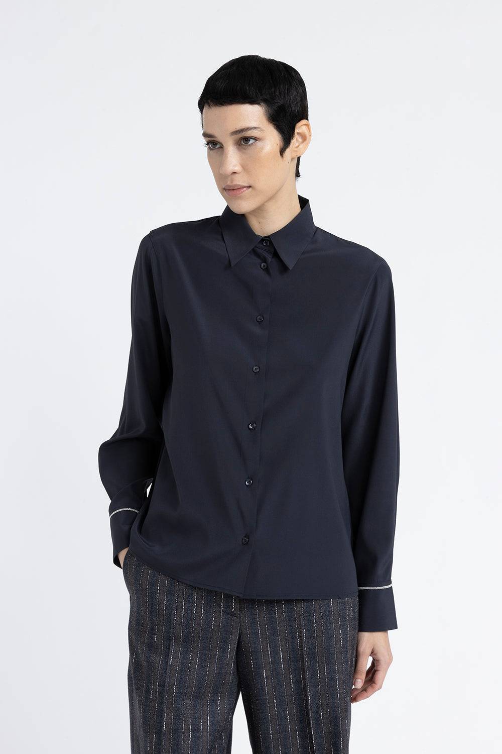 Peserico Camicia in crepe de chine di seta stretch Promozione Limitata