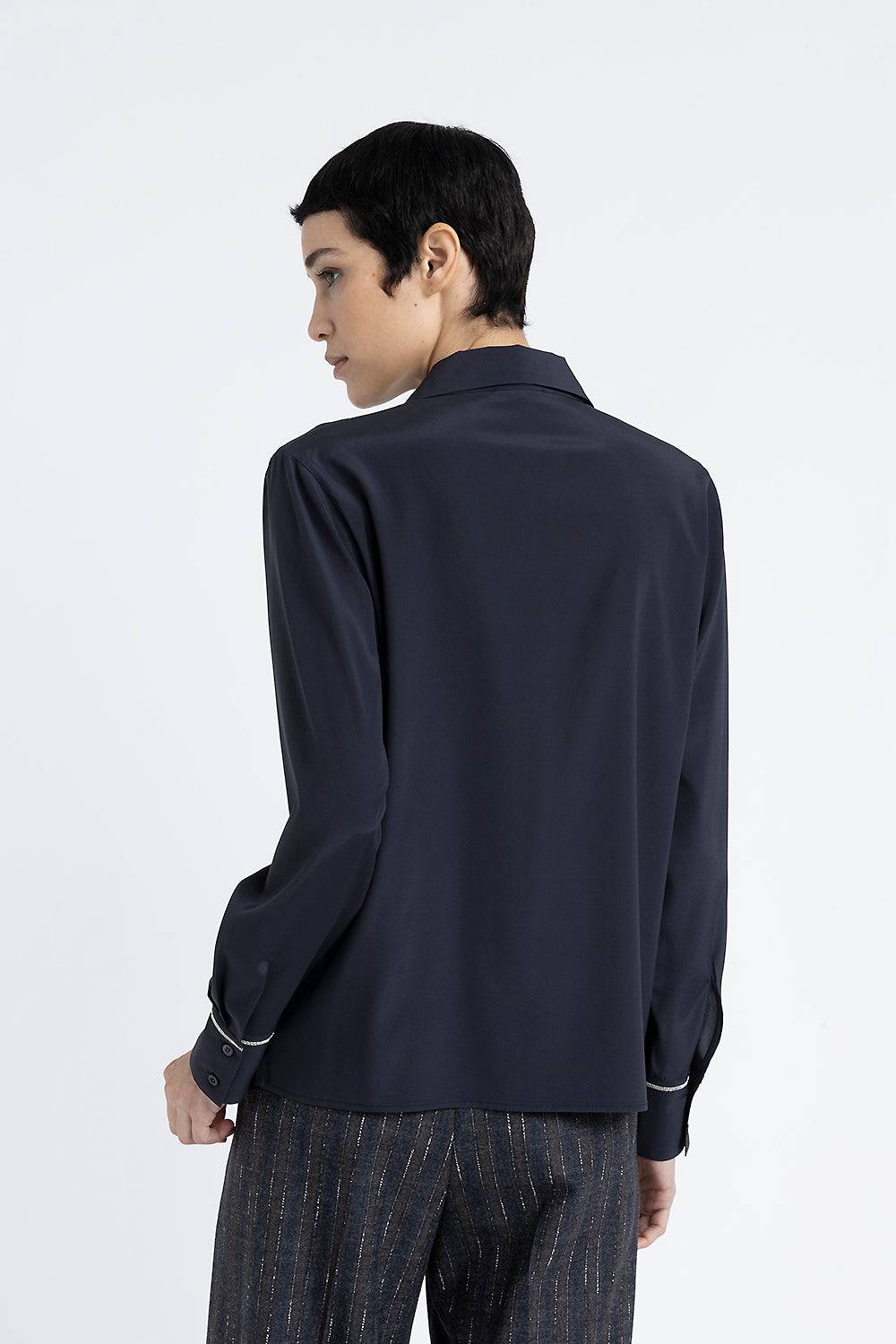 Peserico Camicia in crepe de chine di seta stretch Promozione Limitata